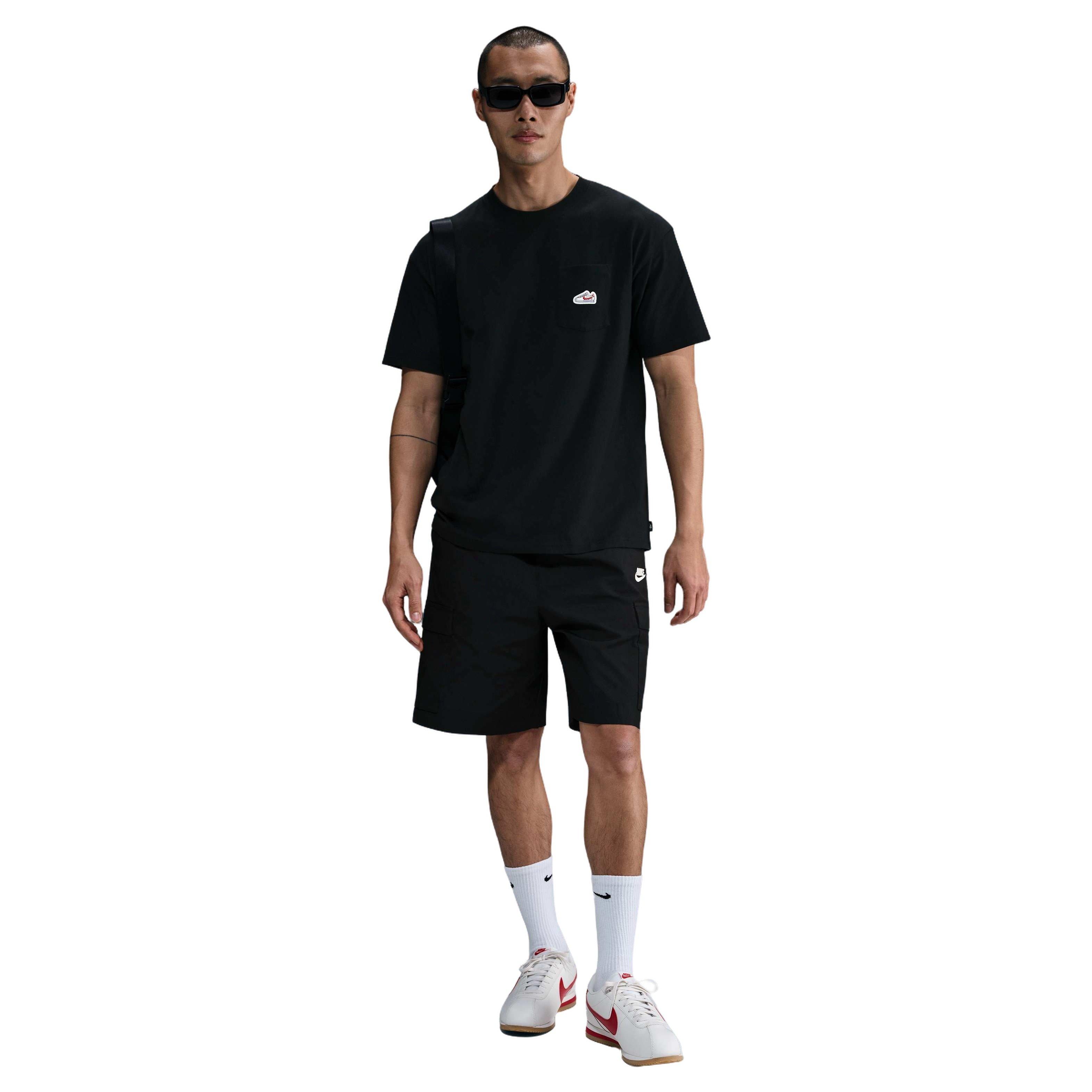 Nike Men's Sportswear Sneaker Patch Pocket M90 Tee - BLACK Thumbnail View 4