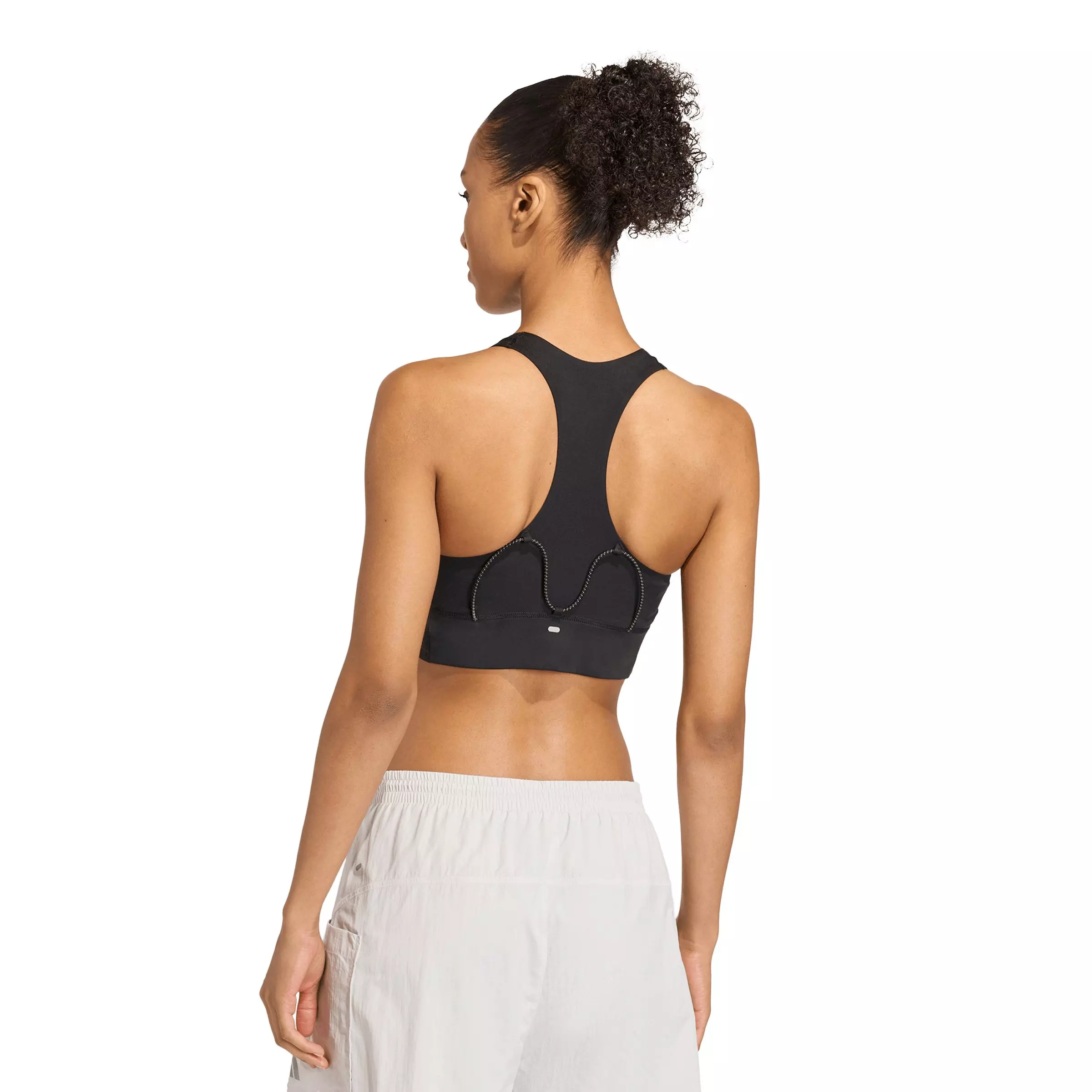 adidas Women's adi365 Running Pocket Medium Support Bra - Black - BLACK