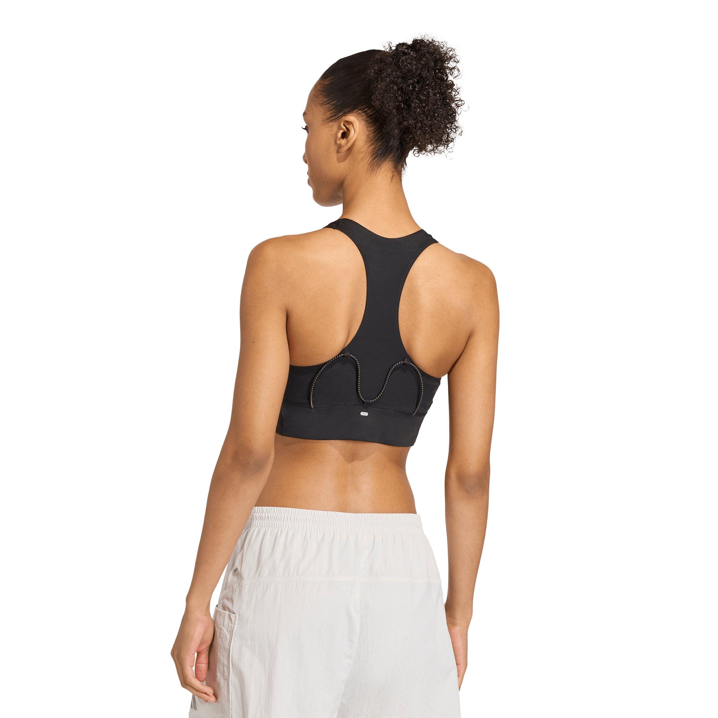 adidas Women's adi365 Running Pocket Medium Support Bra-Black - BLACK Thumbnail View 2