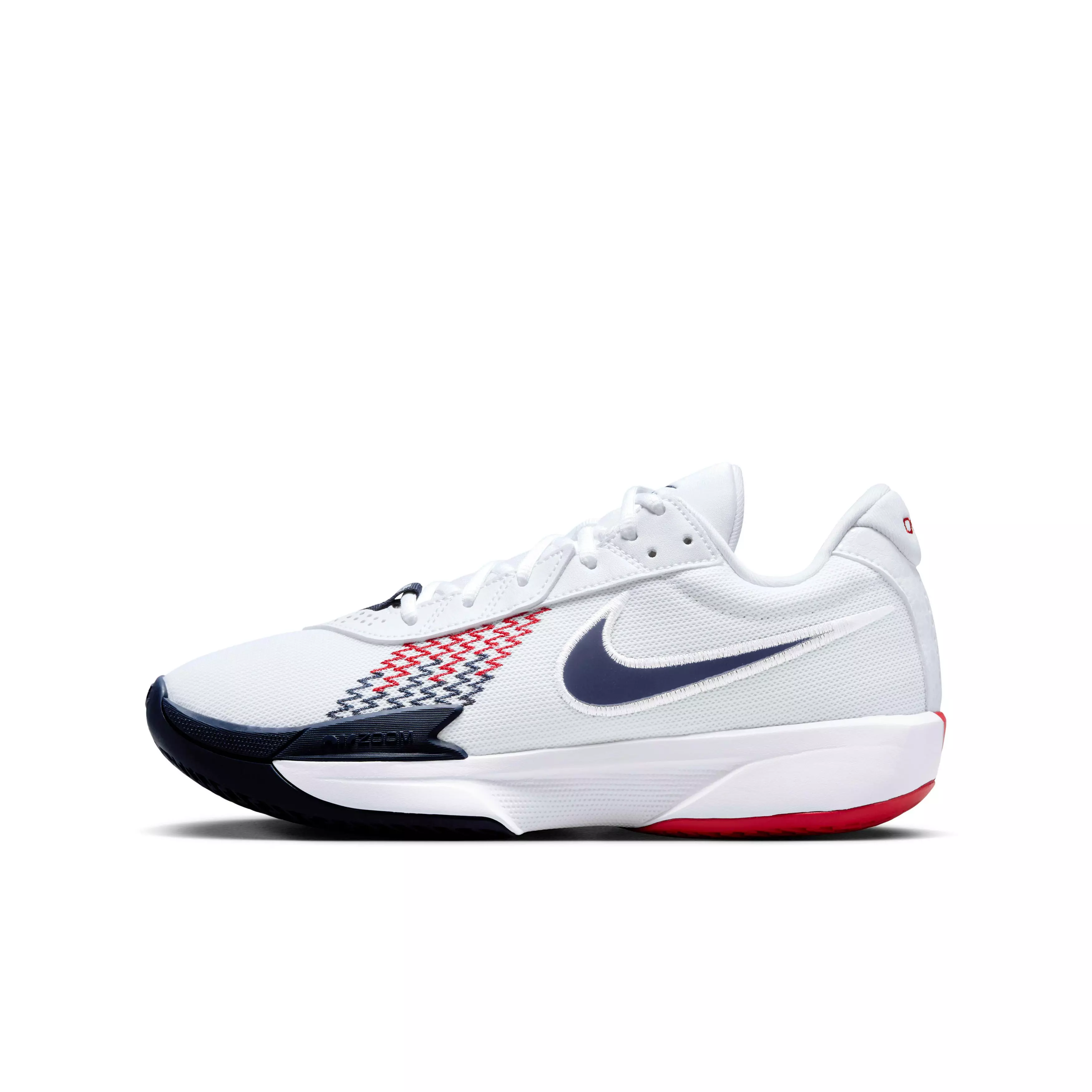 Nike G.T. Cut Academy "White/Sport Red/Obsidian" Grade School Boys' Basketball Shoe - WHITE/RED/OBSIDIAN
