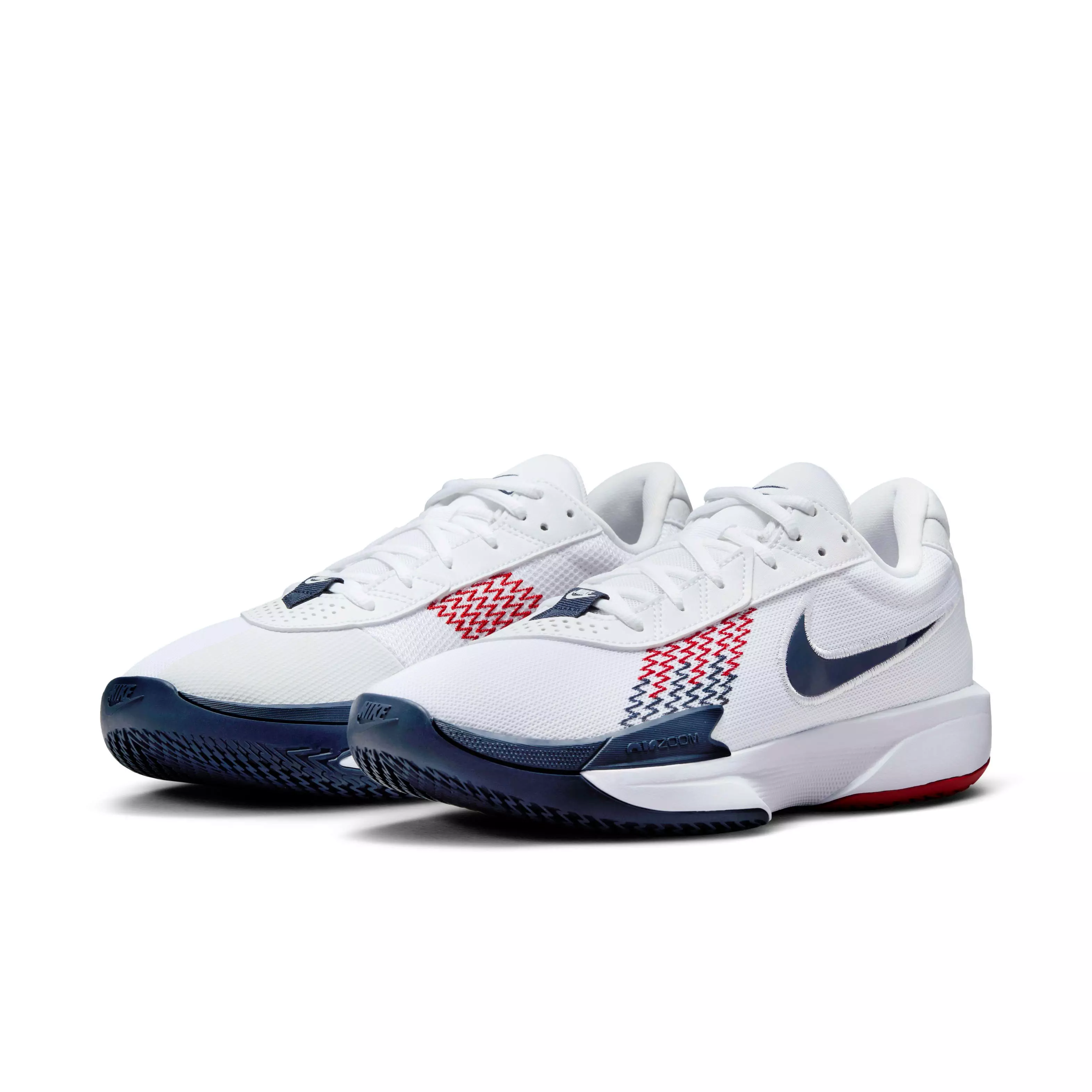 Nike G.T. Cut Academy "White/Sport Red/Obsidian" Grade School Boys' Basketball Shoe - WHITE/RED/OBSIDIAN