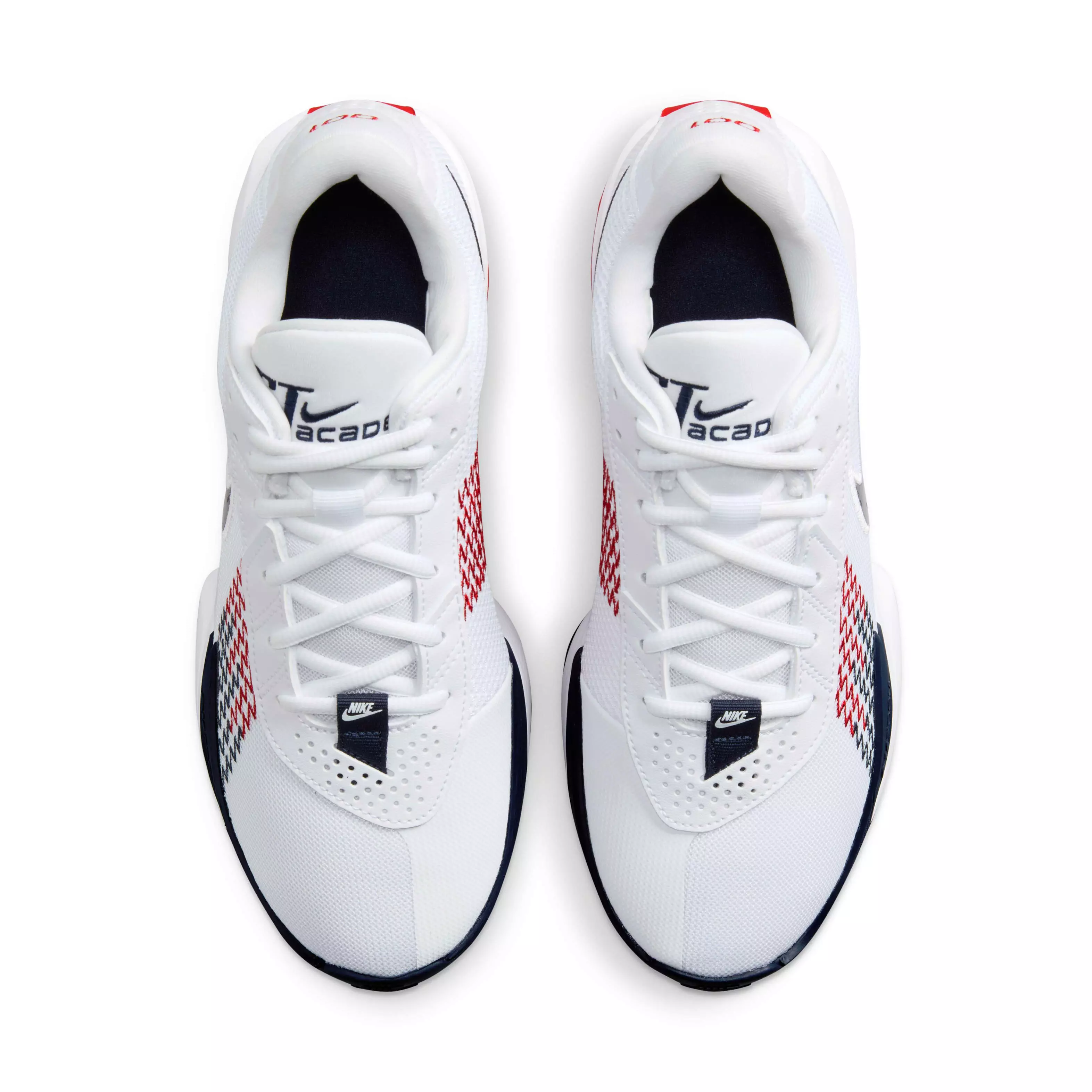 Nike G.T. Cut Academy "White/Sport Red/Obsidian" Grade School Boys' Basketball Shoe - WHITE/RED/OBSIDIAN