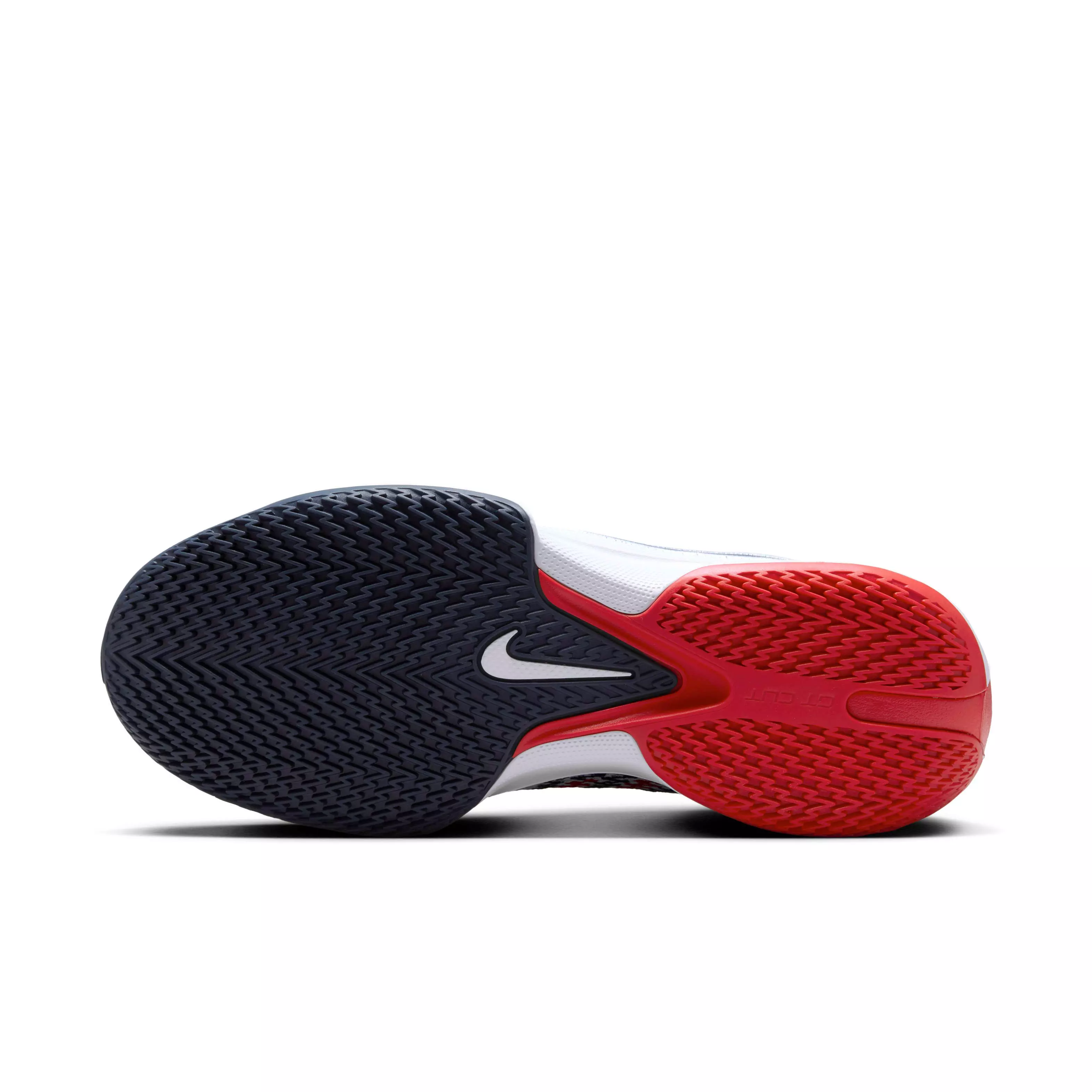 Nike G.T. Cut Academy "White/Sport Red/Obsidian" Grade School Boys' Basketball Shoe - WHITE/RED/OBSIDIAN