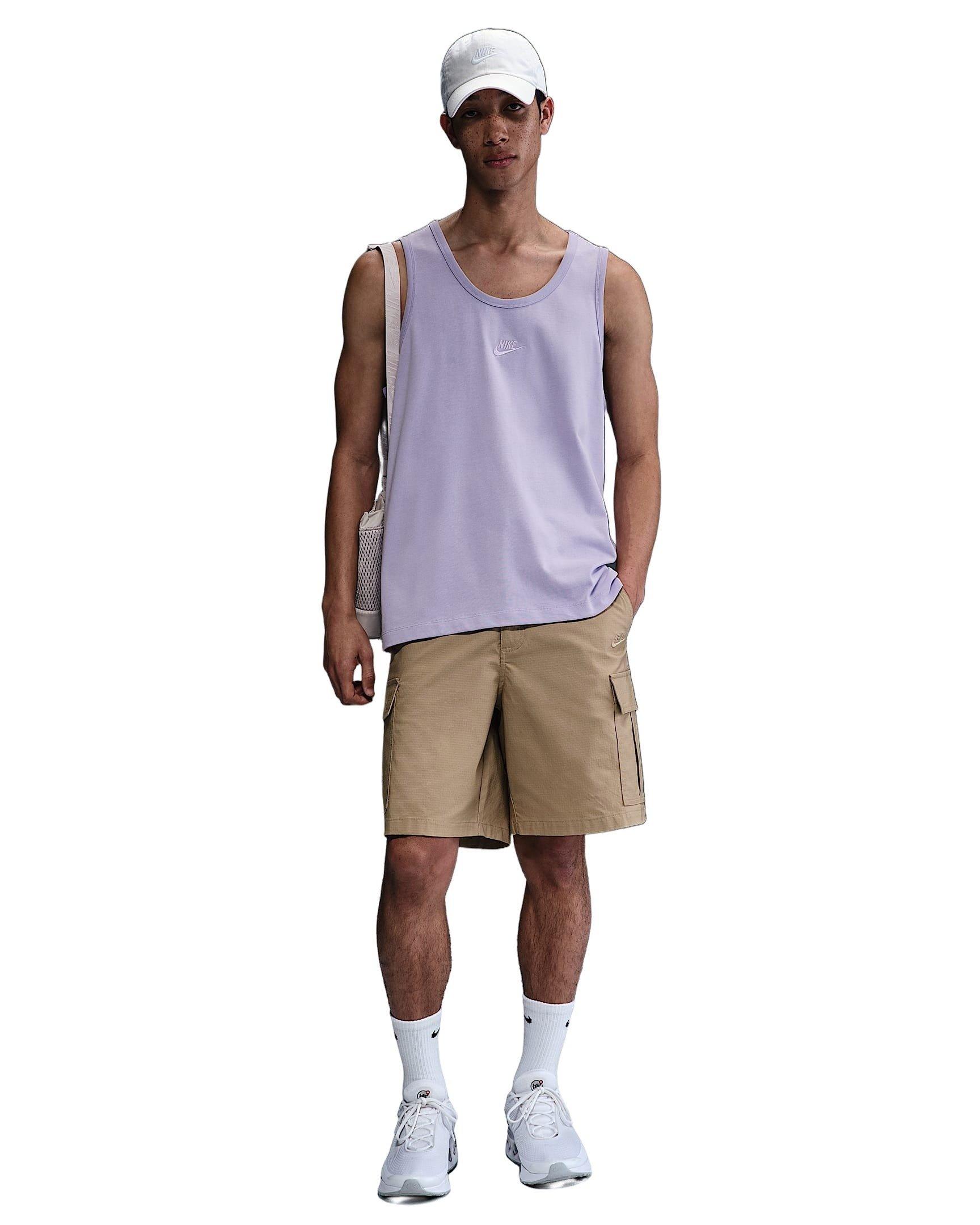 Nike Men's Sportswear Premium Essentials Tank - PURPLE Thumbnail View 4