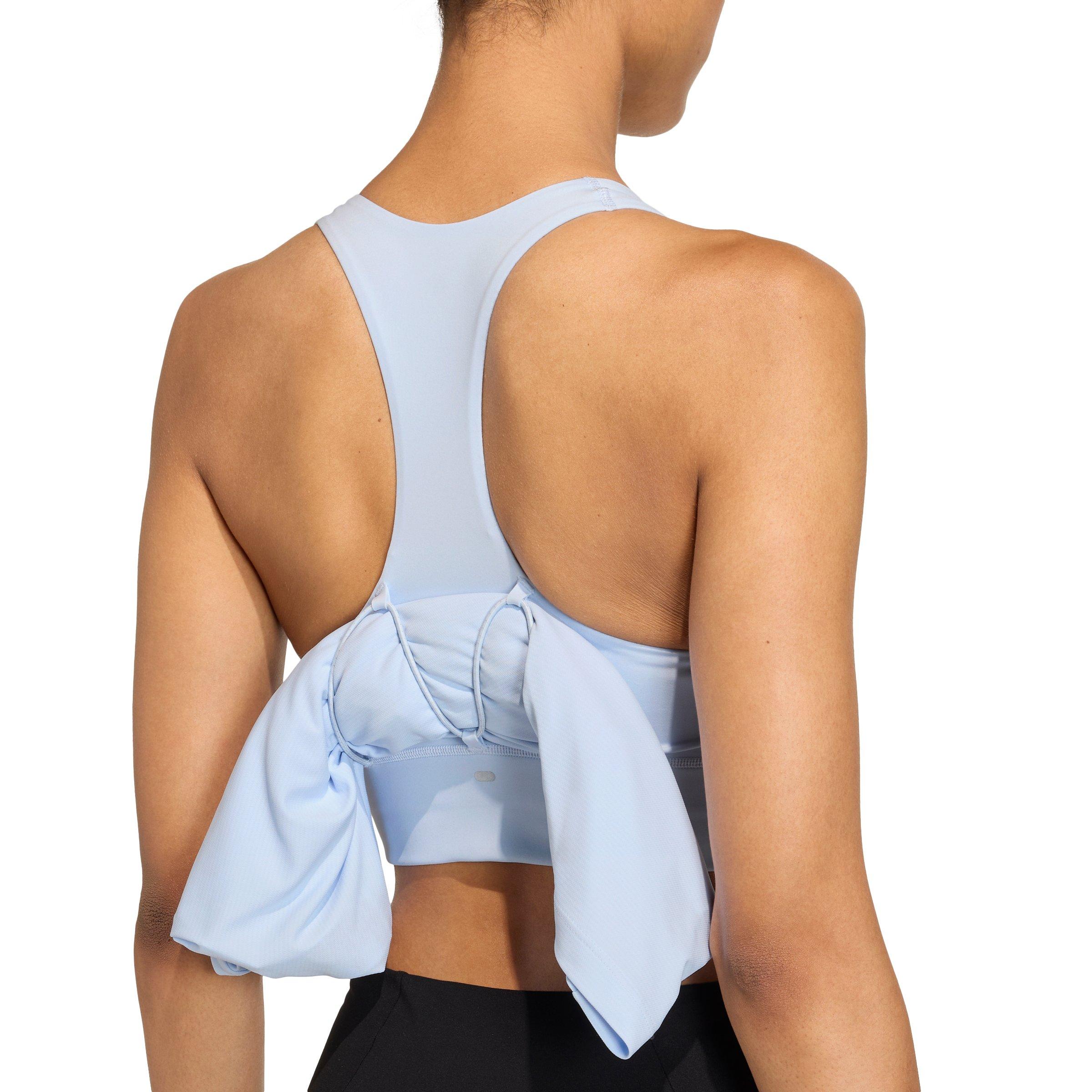 adidas Women's adi365 Running Pocket Medium Support Bra-Light Blue - LT BLUE Thumbnail View 3