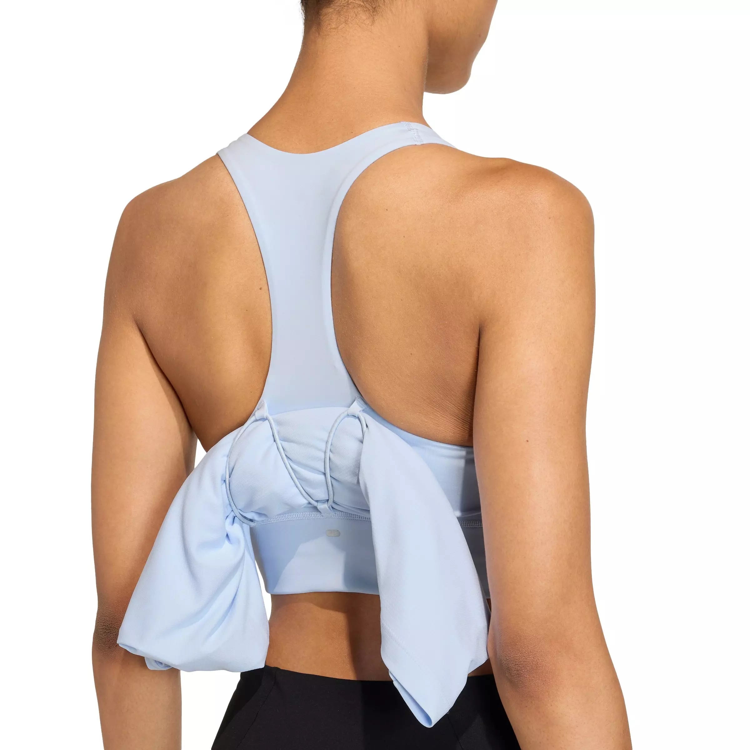 adidas Women's adi365 Running Pocket Medium Support Bra-Light Blue - LT BLUE