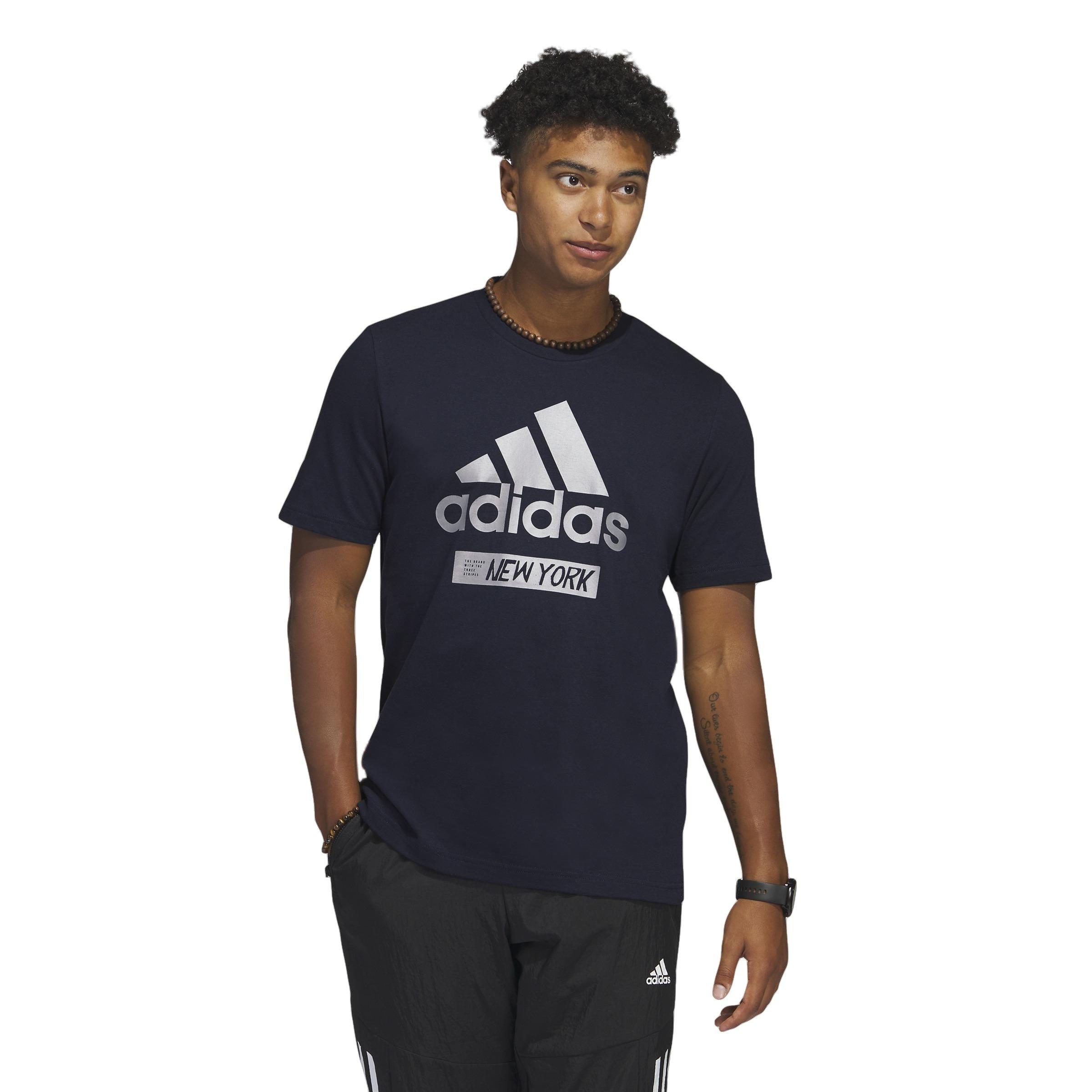 adidas New York Logo Short Sleeve Graphic Tee - Black | Men's Lifestyle |  adidas US