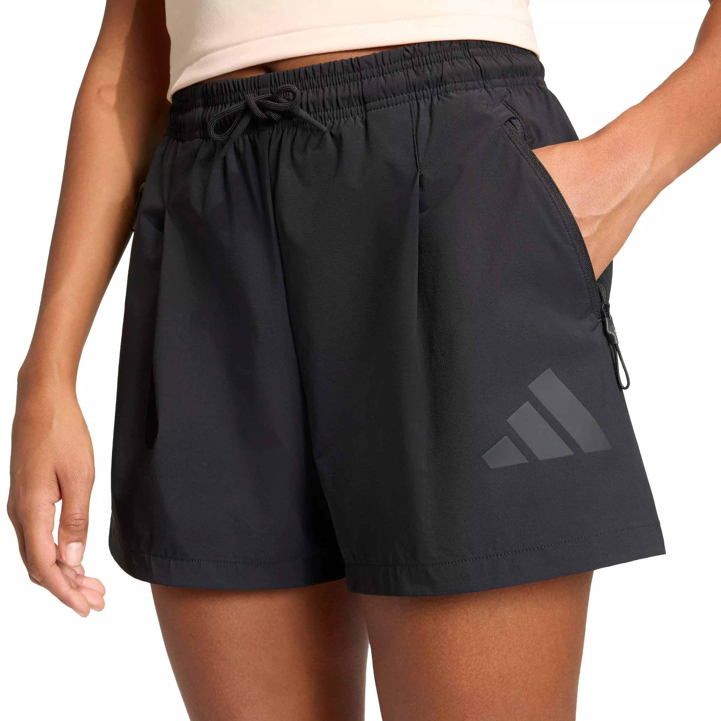 adidas Women's Z.N.E. Woven Shorts - Black - BLACK