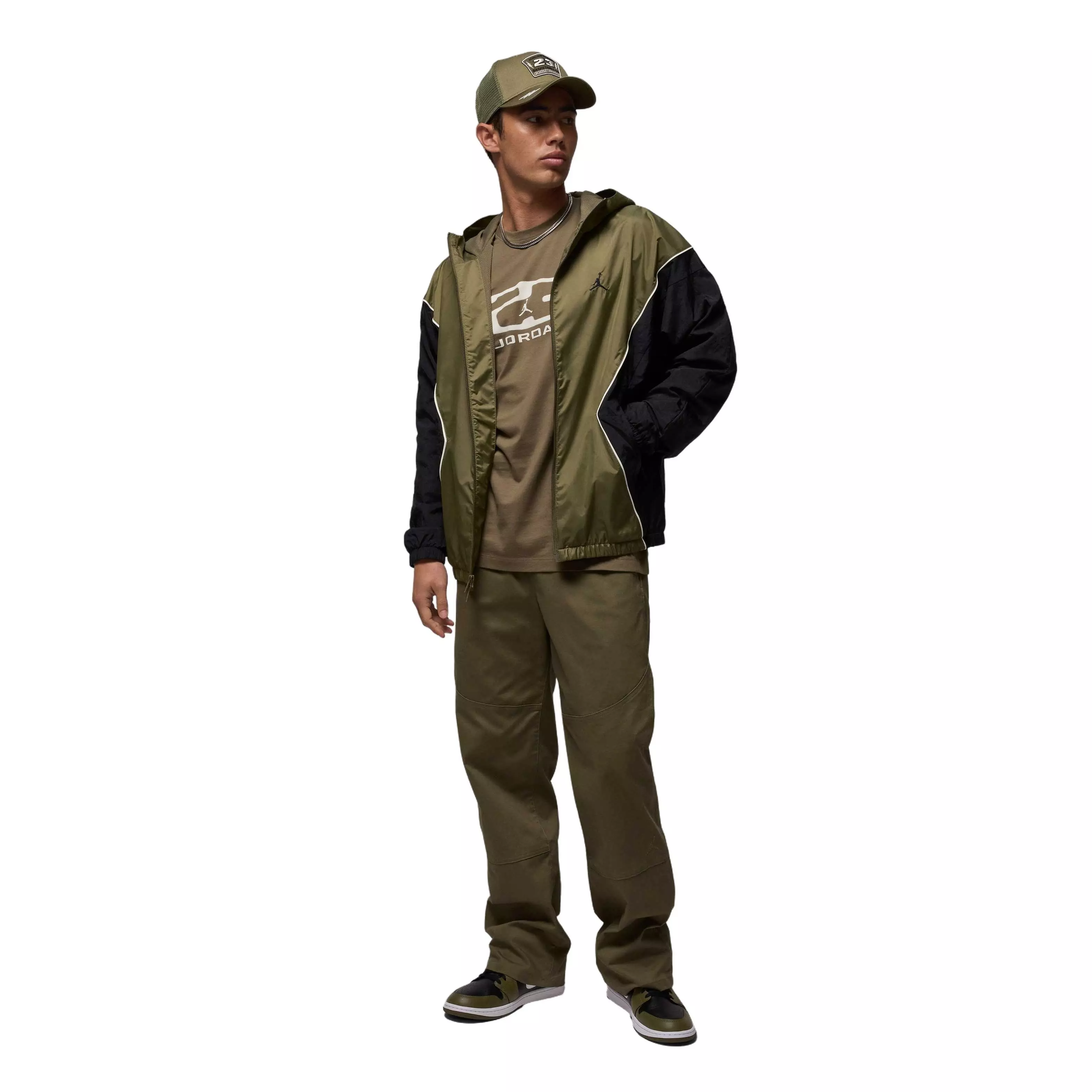 Jordan Men's Essentials Double Knee Woven Pants - GREEN