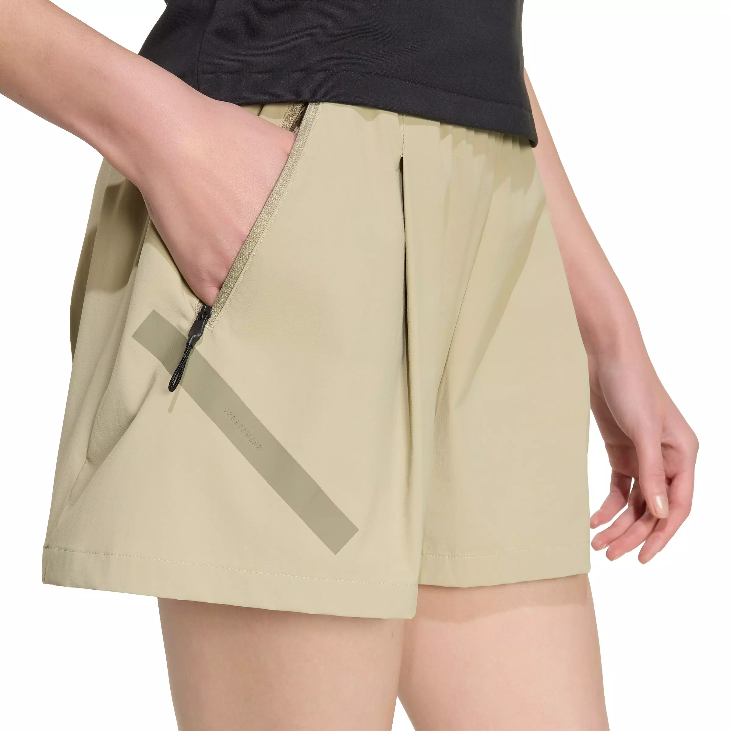 adidas Women's Z.N.E. Woven Shorts-Khaki - KHAKI