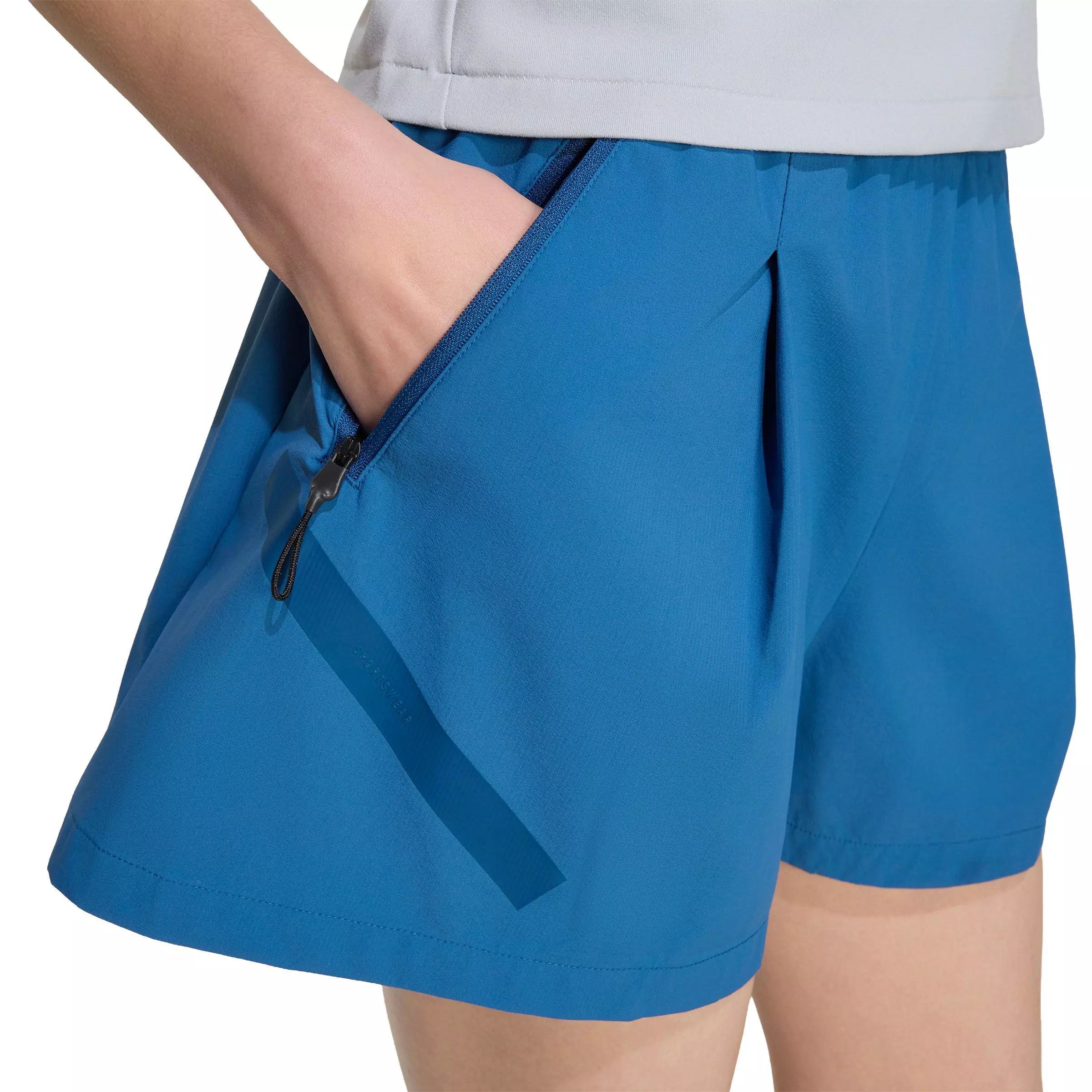 adidas Women's Z.N.E. Woven Shorts-Dark Blue - DK BLUE