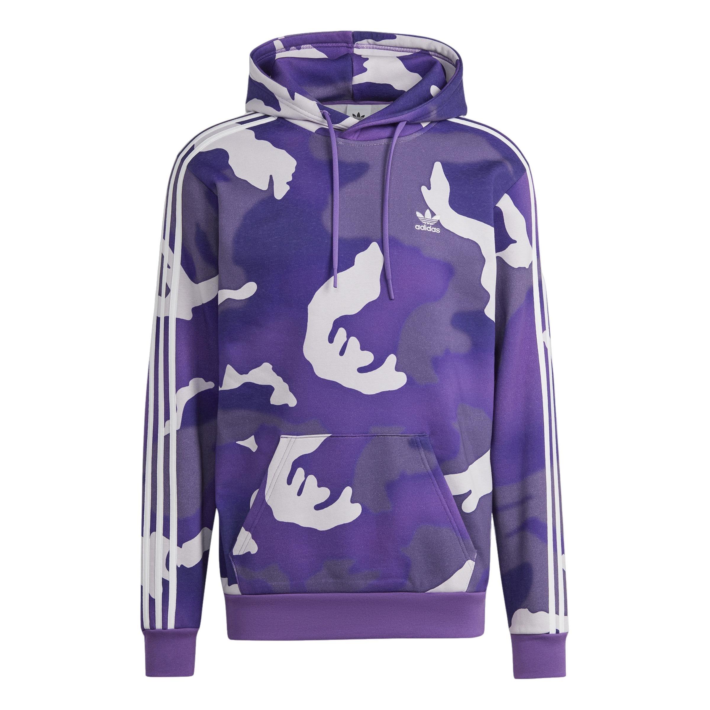 adidas Originals Men s Graphics Camouflage All Over Print Hoodie Purple