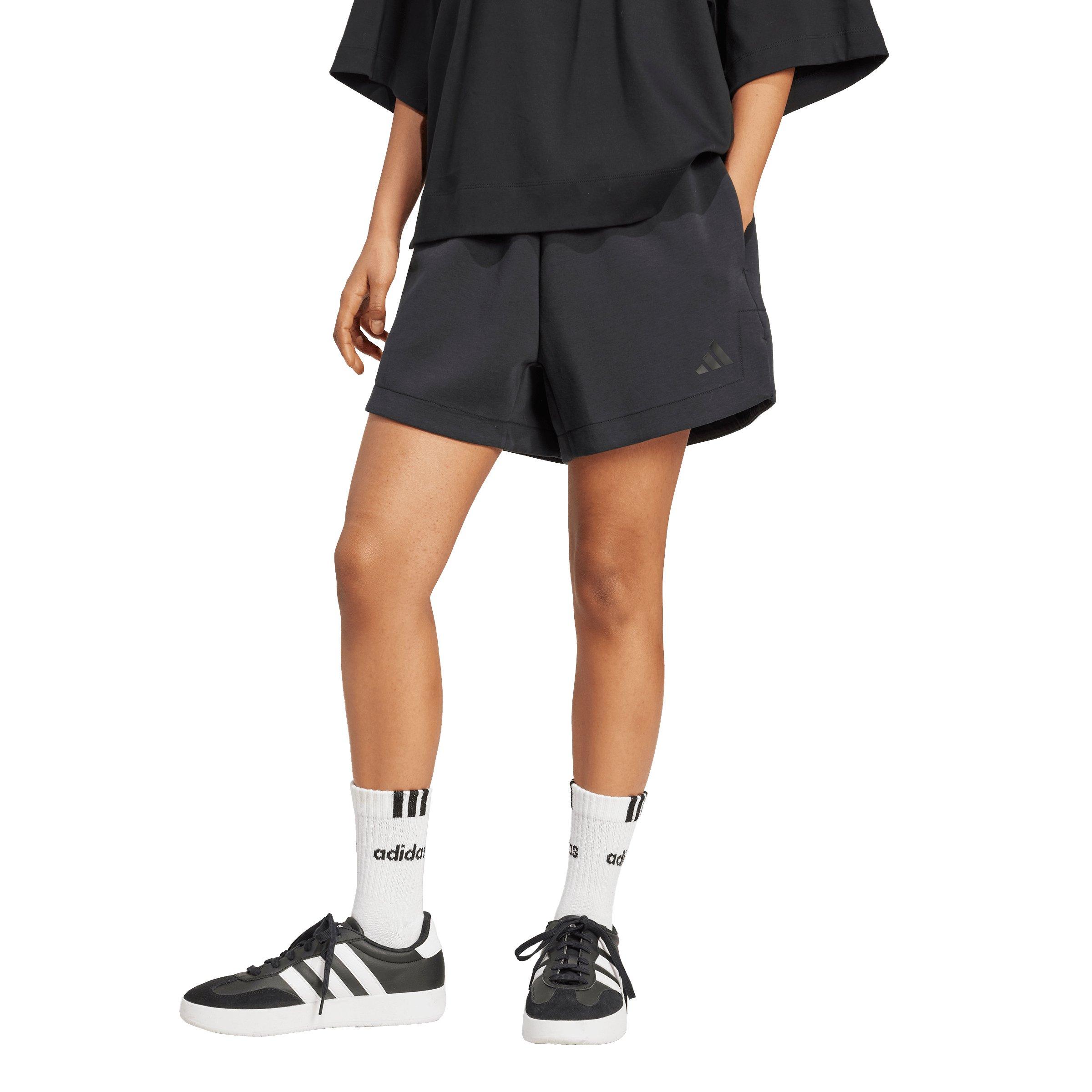 adidas Women's Soft Lux Loose Shorts - Black - BLACK Thumbnail View 1