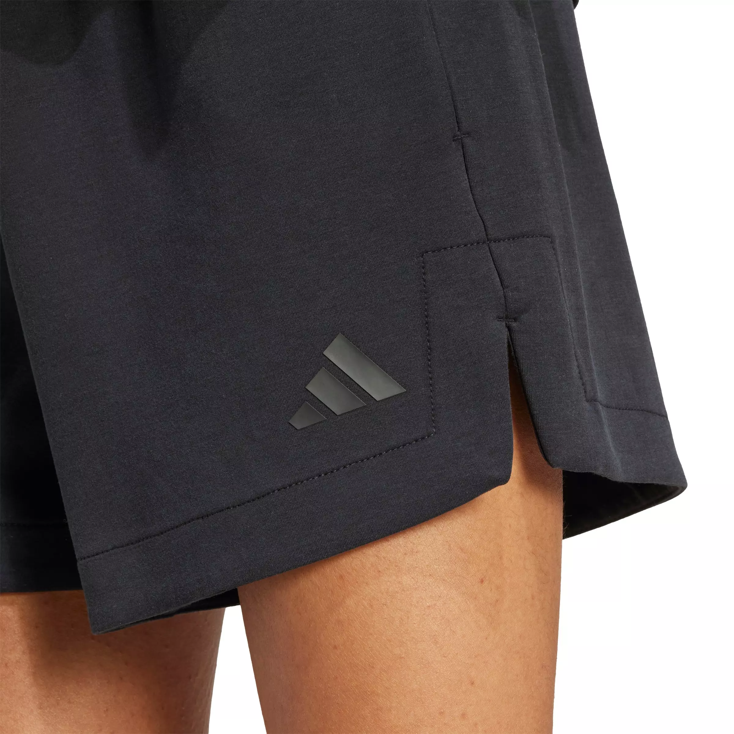 adidas Women's Soft Lux Loose Shorts-Black - BLACK