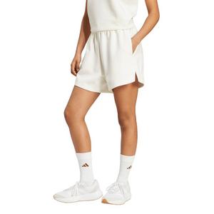 adidas Women's Soft Lux Loose Shorts-Off White