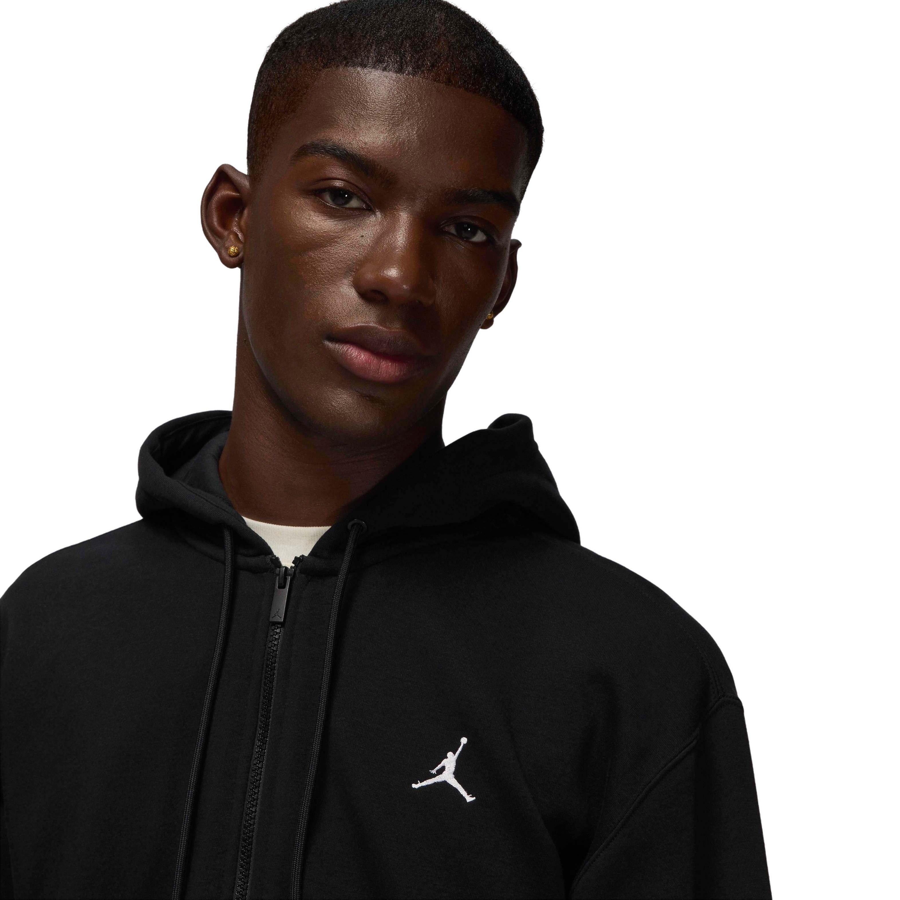 Jordan Men's Brooklyn Fleece Full-Zip Jacket - BLACK Thumbnail View 3