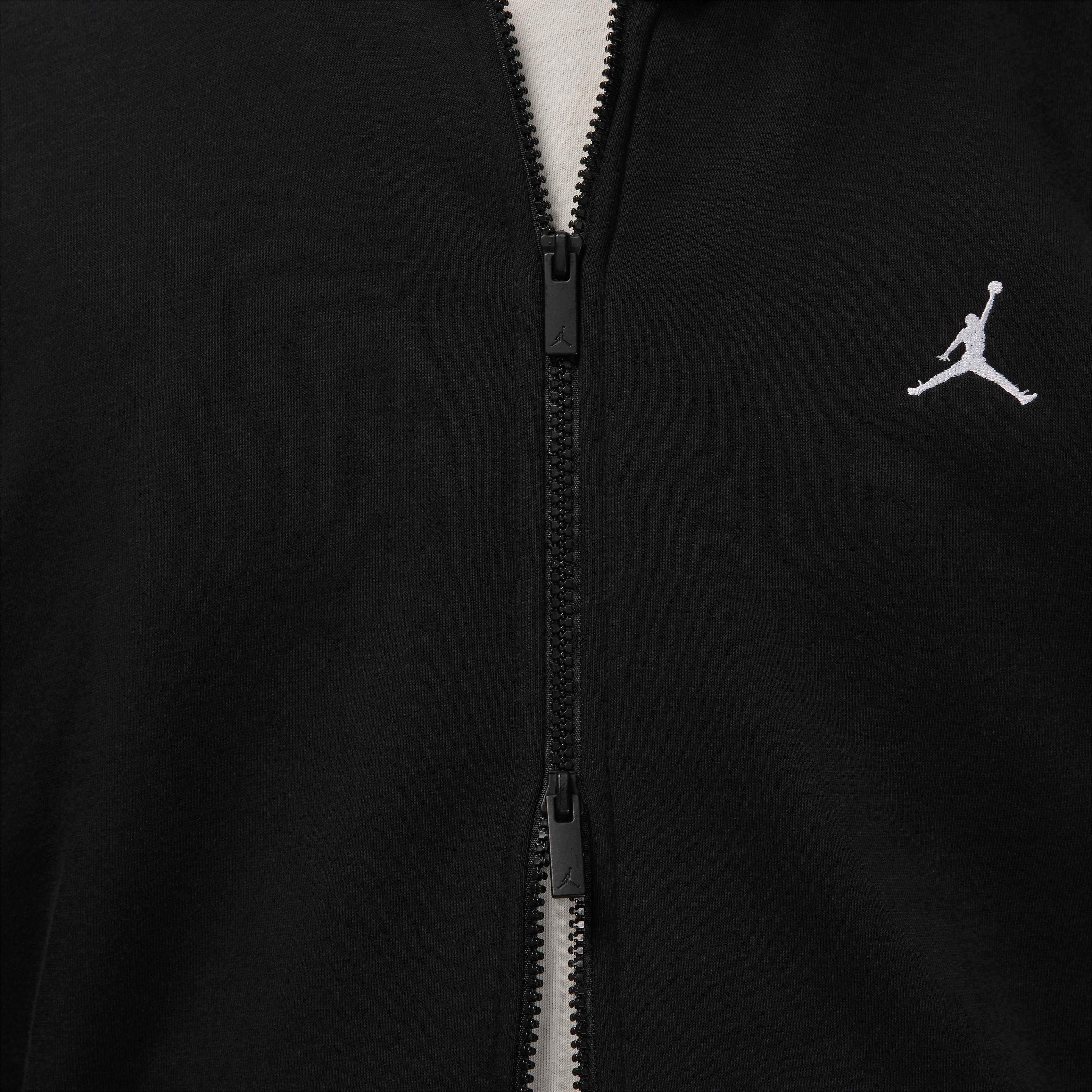 Jordan Men's Brooklyn Fleece Full-Zip Jacket - BLACK Thumbnail View 4