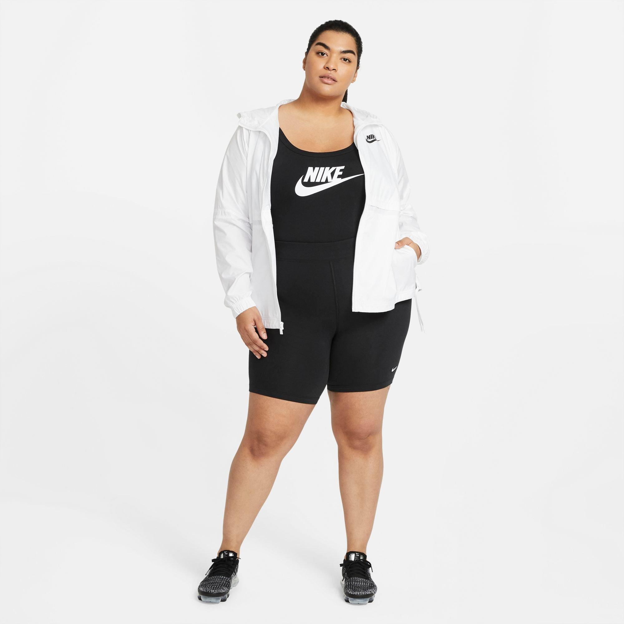 Nike Women's Sportswear Essential Mid-Rise Bike Shorts-Plus Size - BLACK Thumbnail View 4