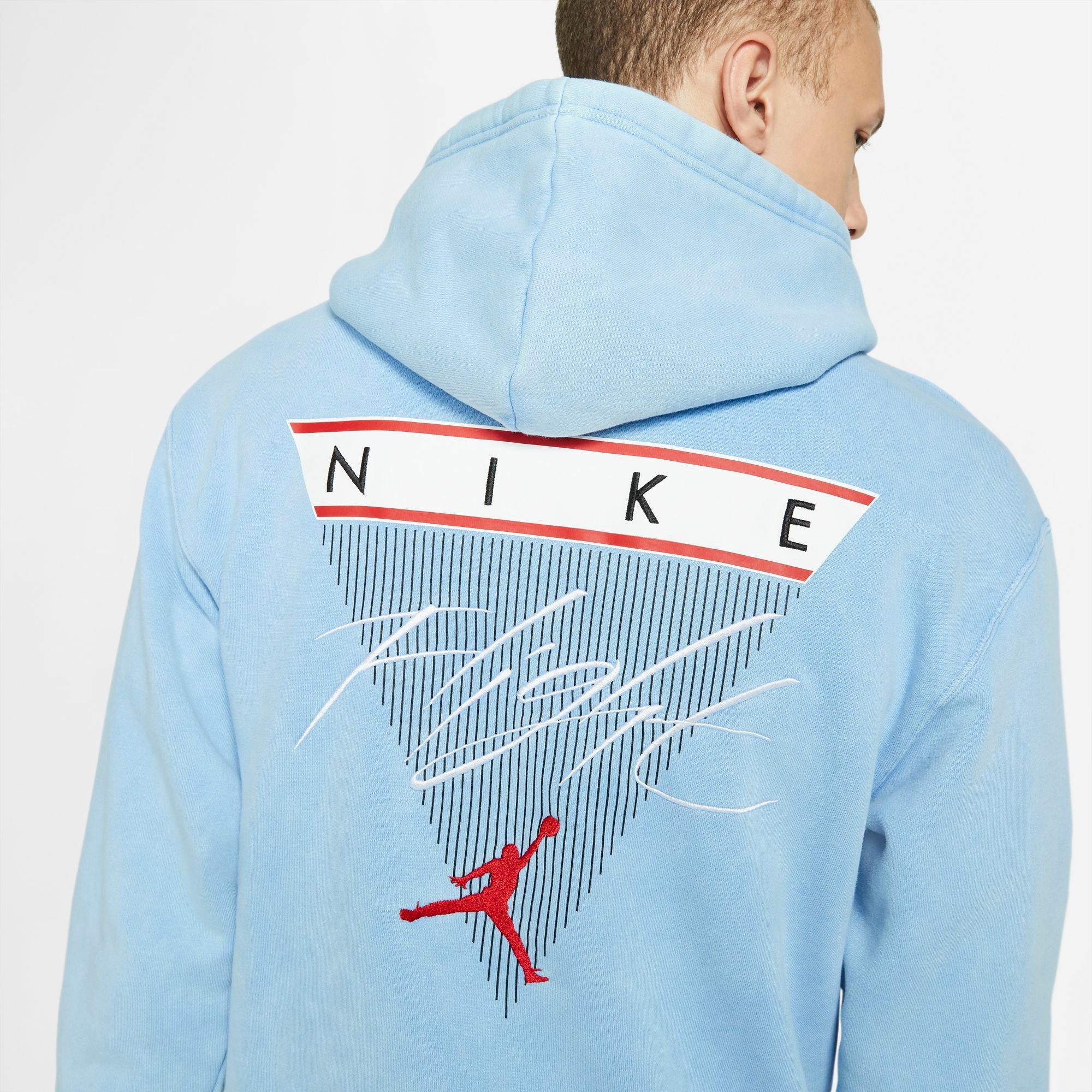 blue jordan flight hoodie