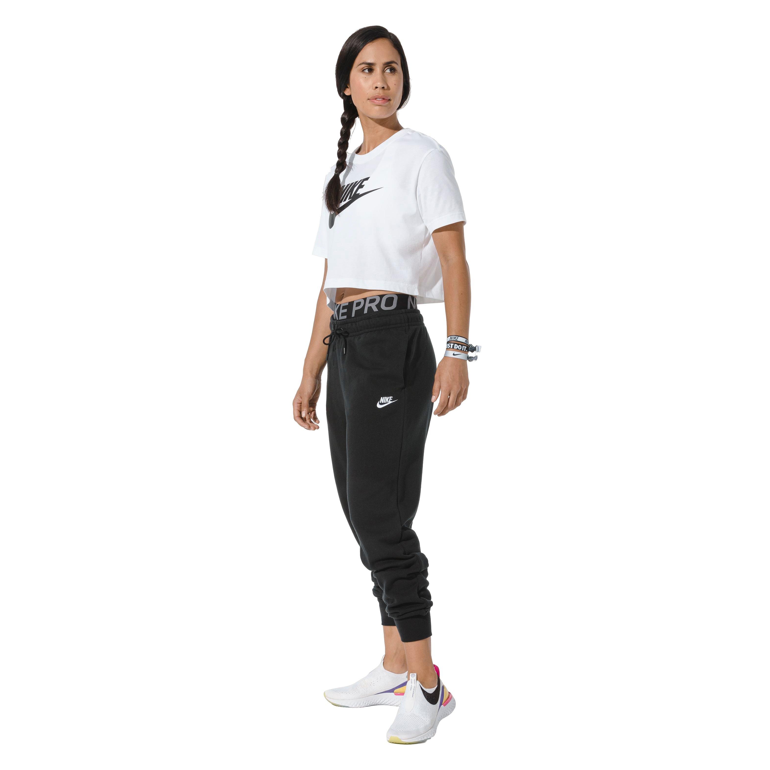 Fjord Raak verstrikt Clip vlinder Nike Women's Sportswear Essential Cropped T-Shirt - White