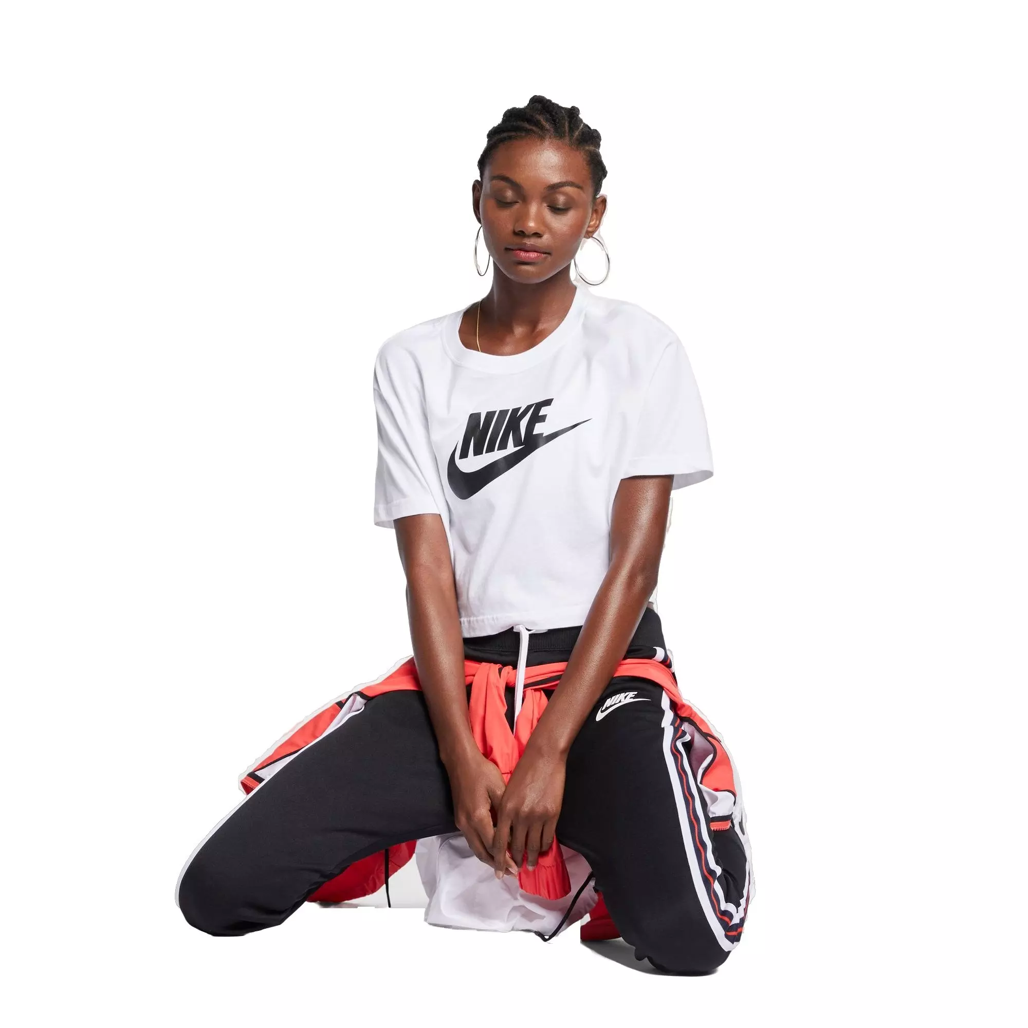 Nike Women's Sportswear Essential Cropped T-Shirt - White - WHITE