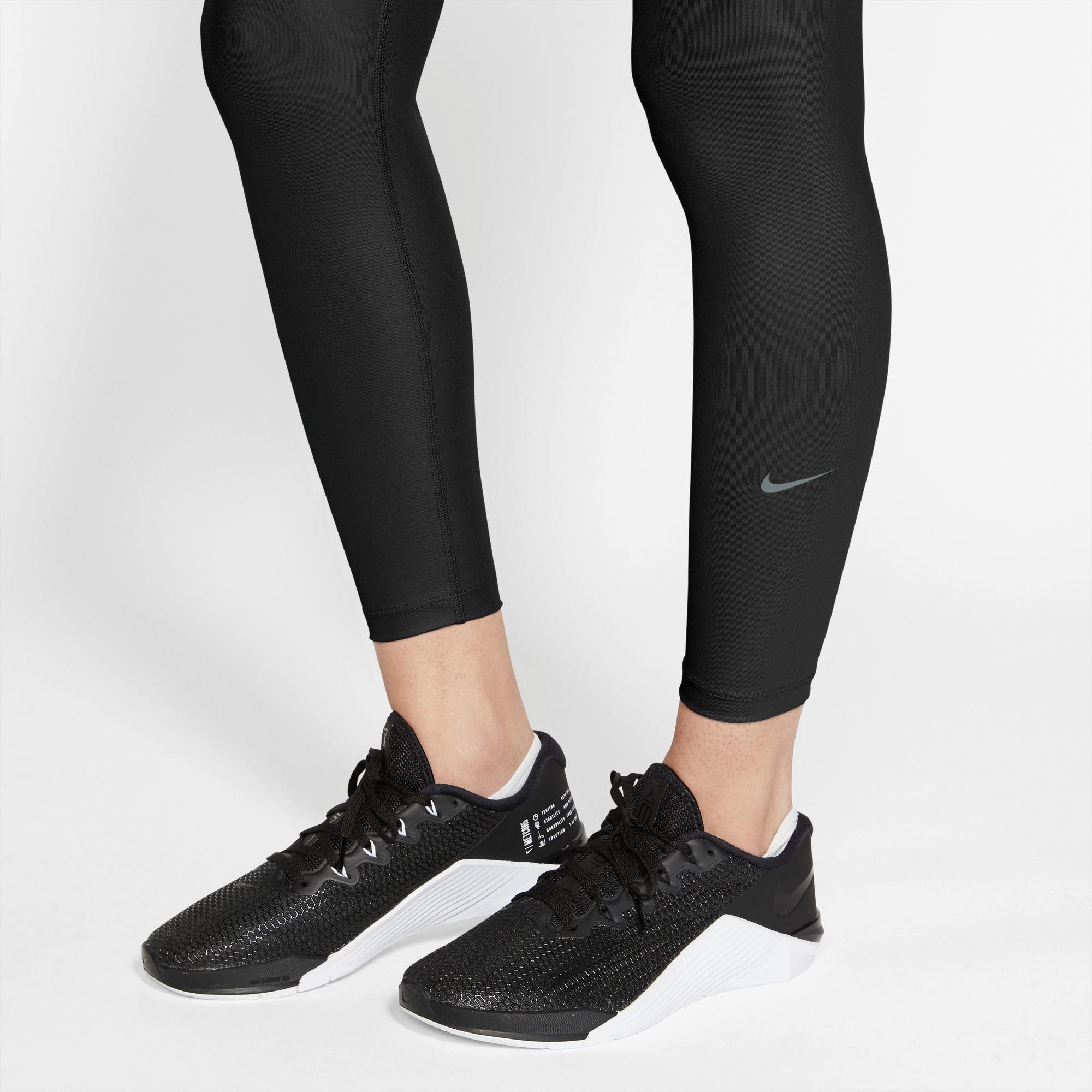 Nike One Mid-Rise 7/8 Faux-Leather Women's Leggings - Hibbett