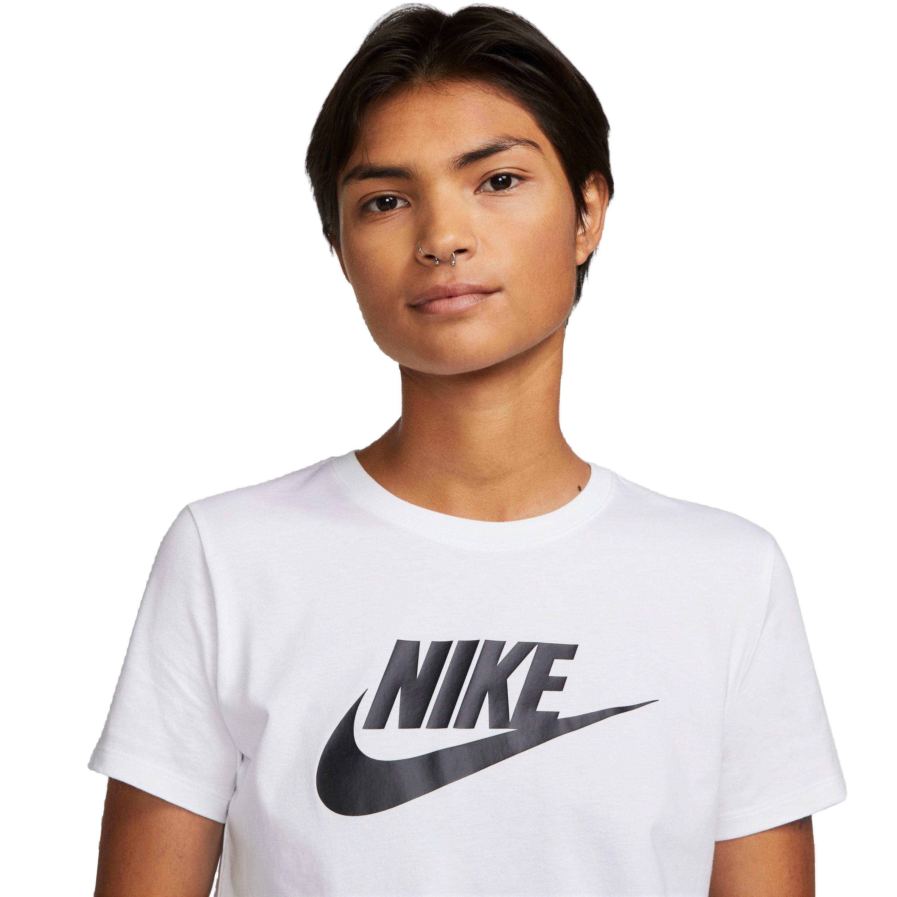 Nike Women's Sportswear Essential Tee-White - WHITE Thumbnail View 3