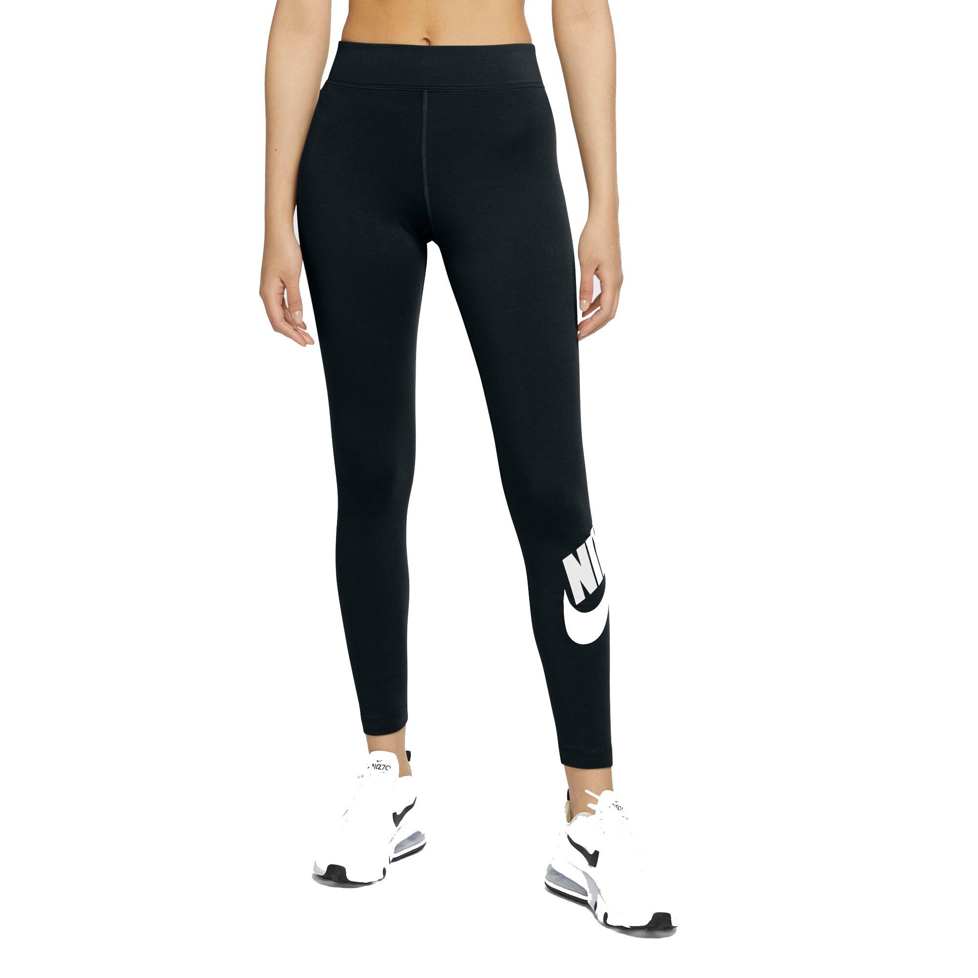 Nike Women's Sportswear Essential High-Rise Leggings - Black - BLACK Thumbnail View 1