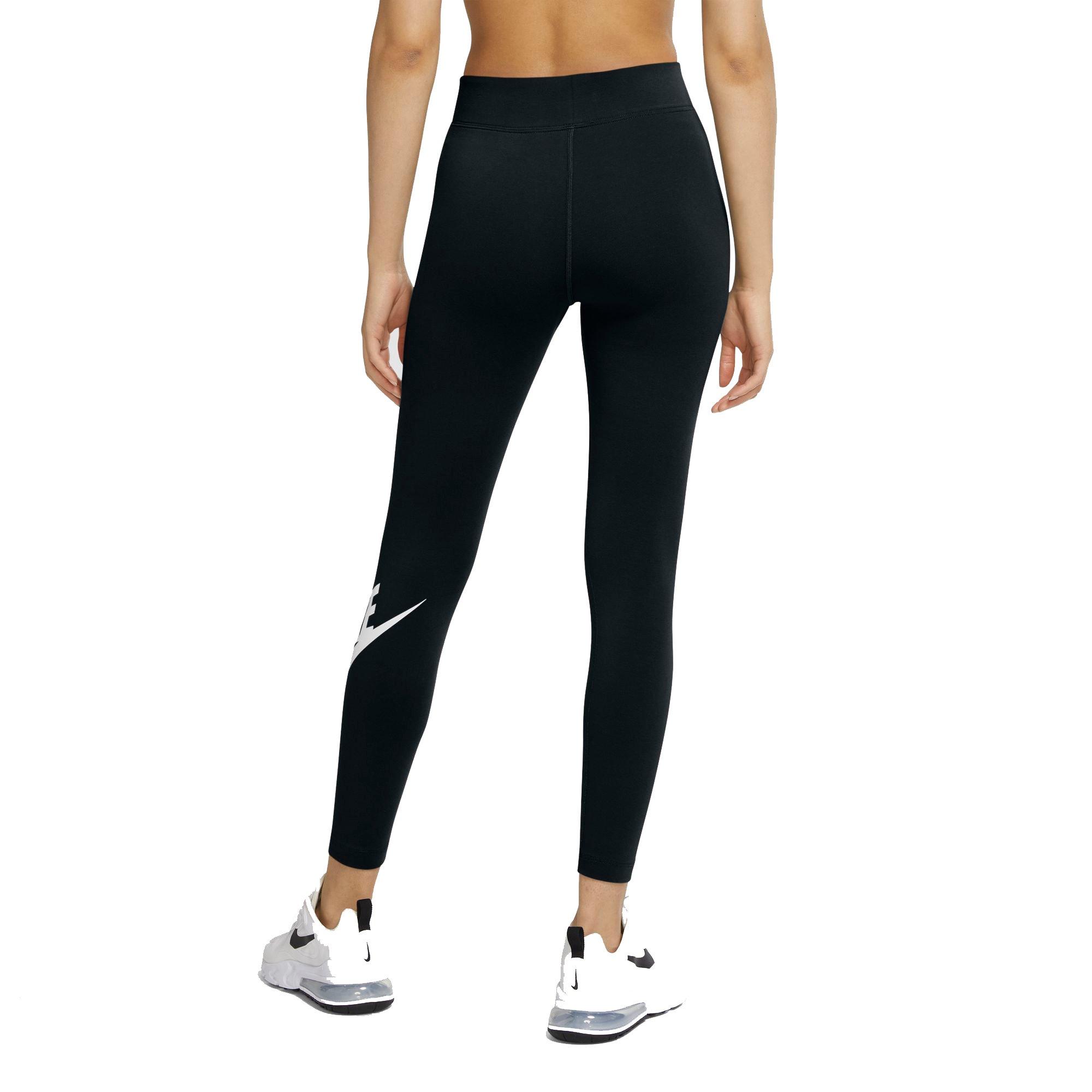 Nike Women's Sportswear Essential High-Rise Leggings - Black - BLACK Thumbnail View 2