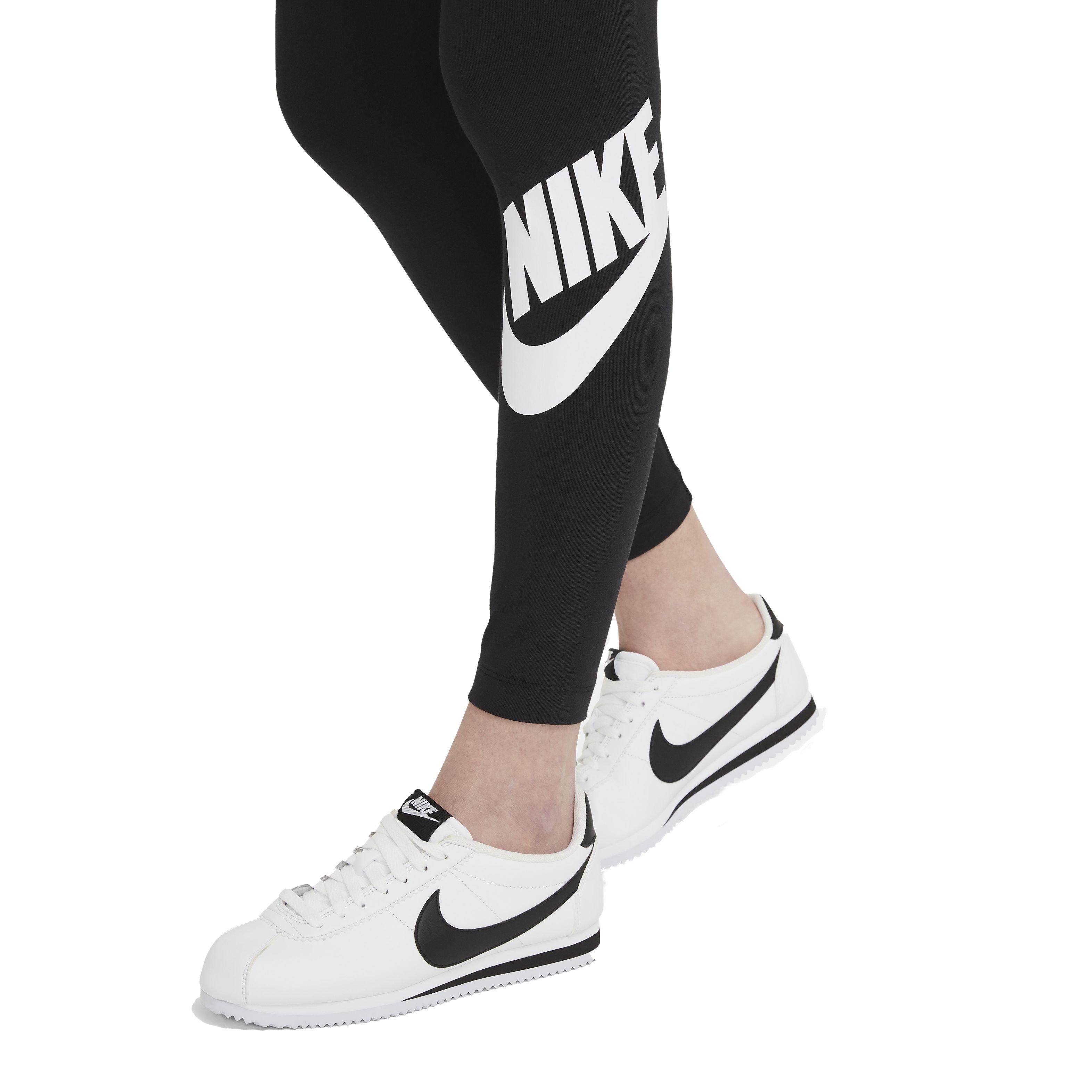 Nike Women's Sportswear Essential High-Rise Leggings - Black - BLACK Thumbnail View 5