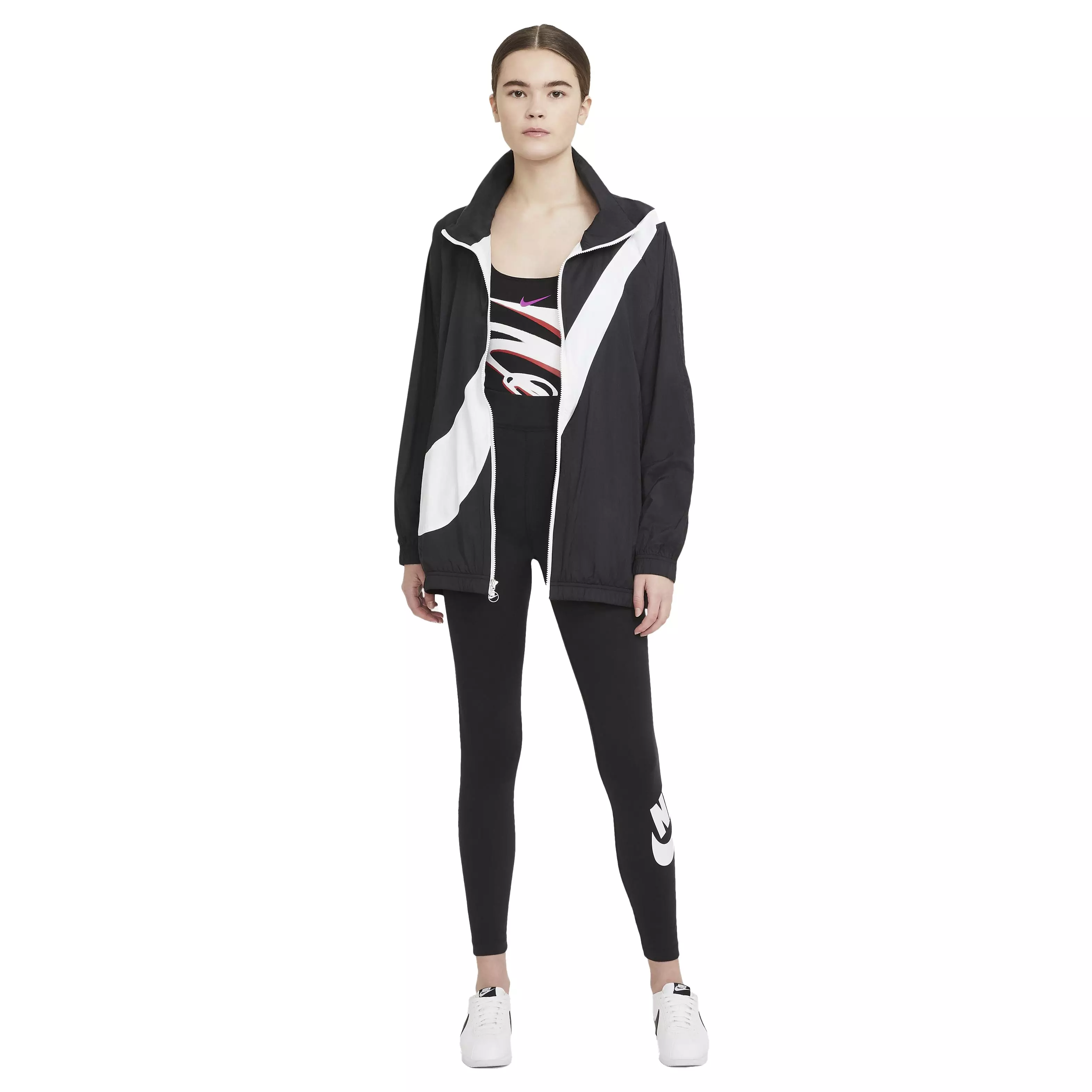 Nike Women's Sportswear Essential High-Rise Leggings - Black - BLACK