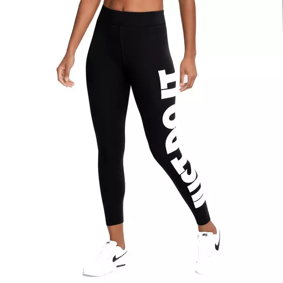 Tegen de wil borst Ga wandelen Nike Women's Sportswear Essential High-Rise Black Leggings