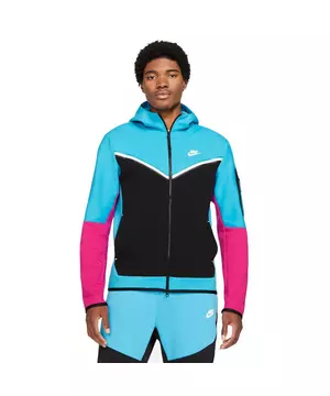 Nike Men's Sportswear Tech Fleece Full-Zip Hoodie - Blue/Pink - Hibbett |  City Gear