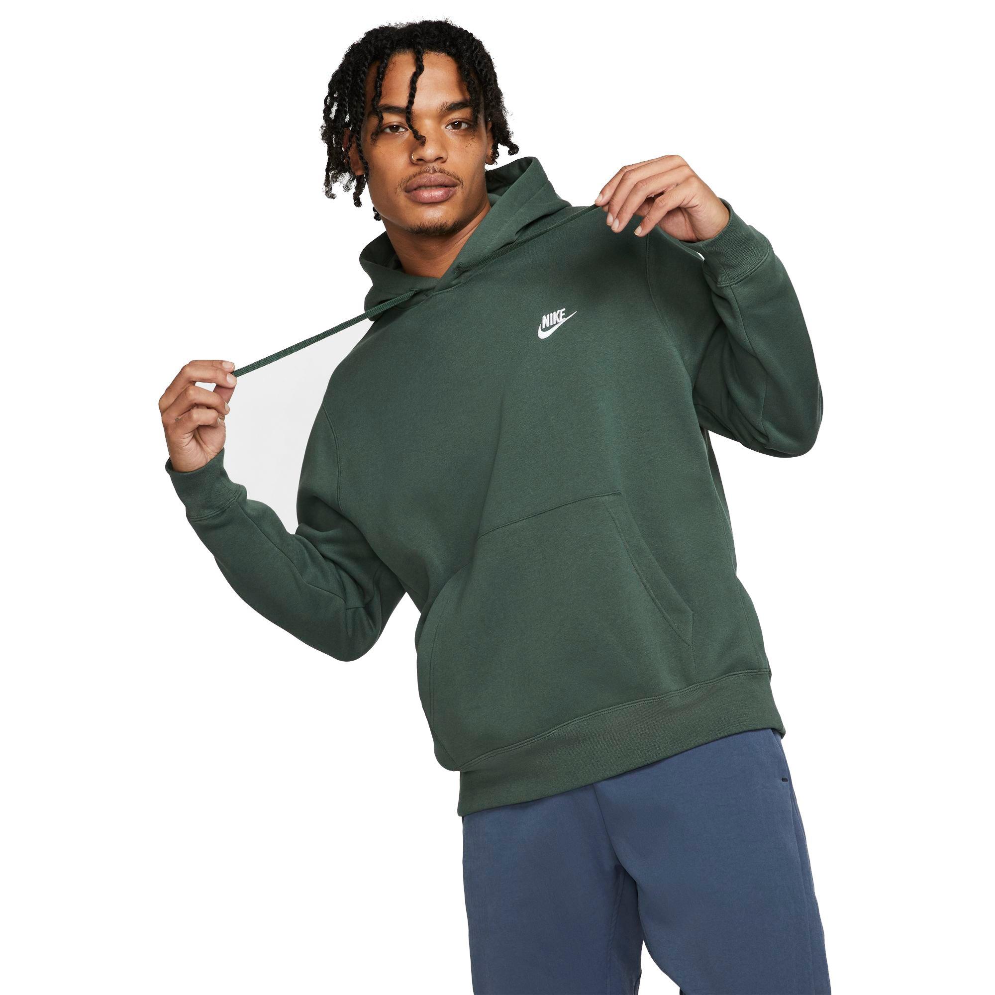 green nike fleece hoodie