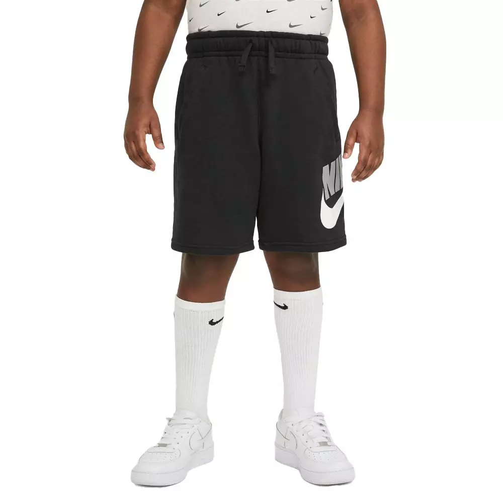 Nike Big Boys' Sportswear Club Black Fleece Shorts - BLACK
