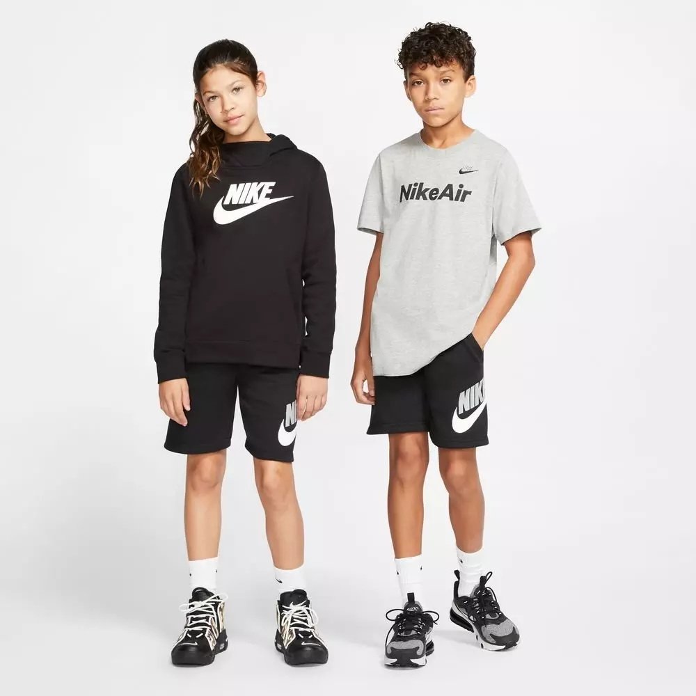 Nike Big Boys' Sportswear Club Black Fleece Shorts - BLACK