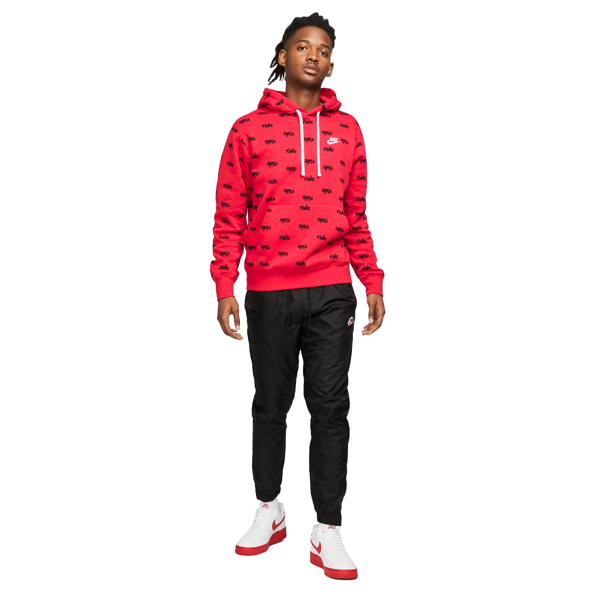 Nike hoodie with nike signs all over hot sale