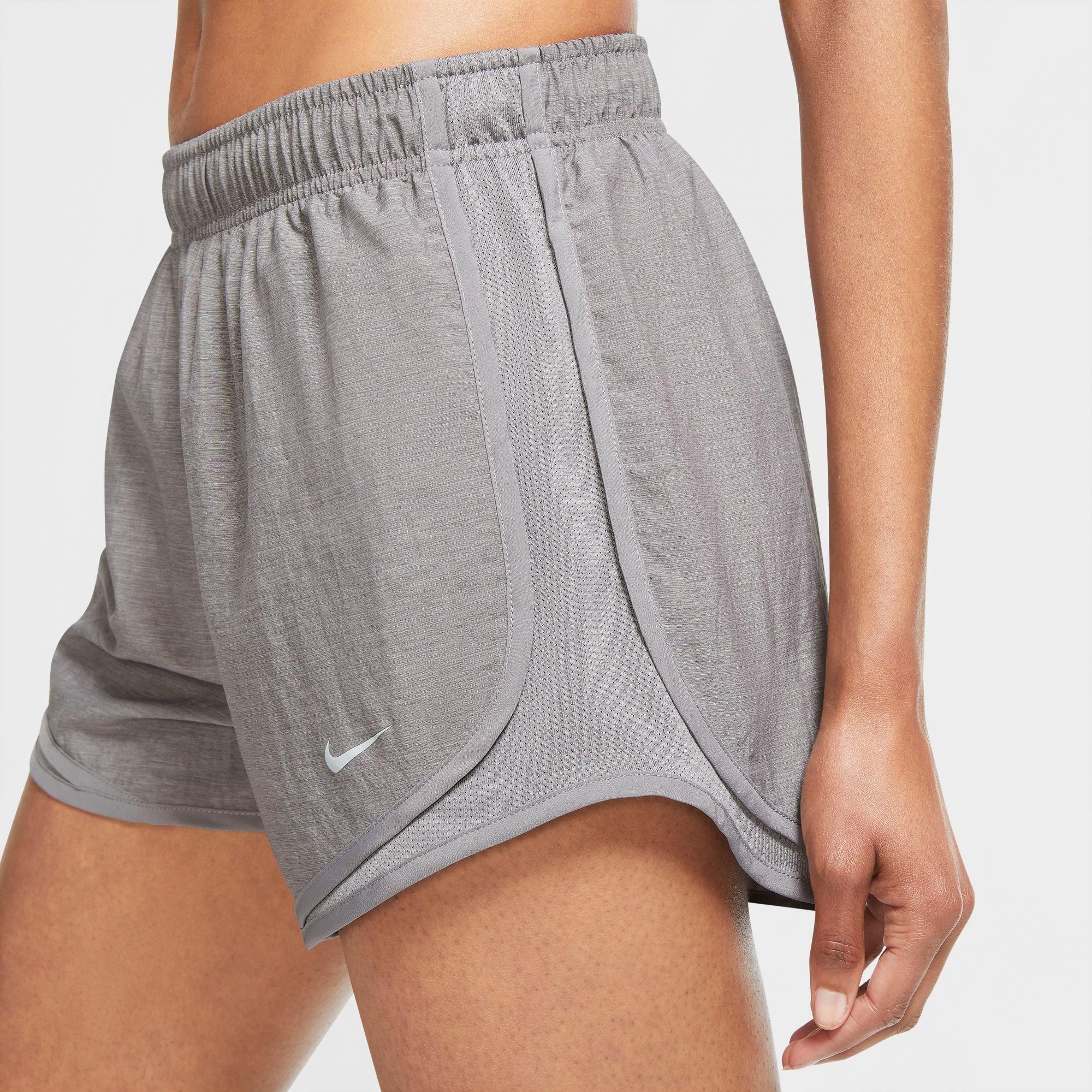 Nike Women's Tempo Heathered Grey Running Shorts - GREY Thumbnail View 4
