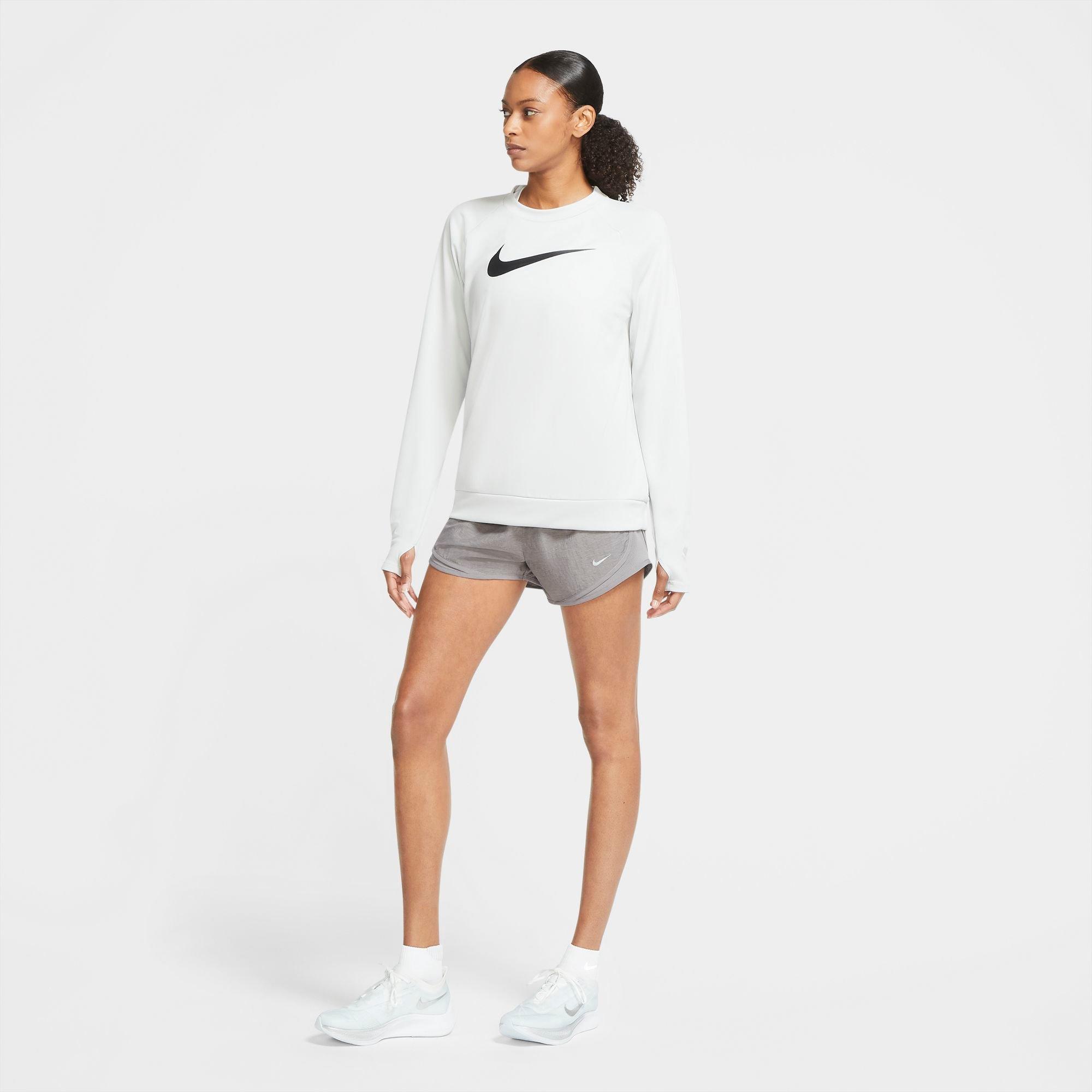 Nike Women's Tempo Heathered Grey Running Shorts - GREY Thumbnail View 5