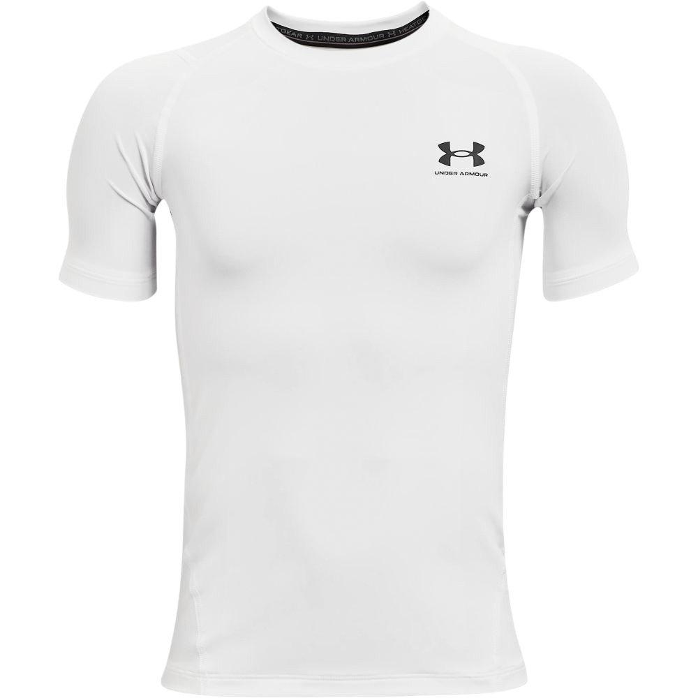 Under Armour Boys' HeatGear Armour Shirt - WHITE/BLACK Thumbnail View 1
