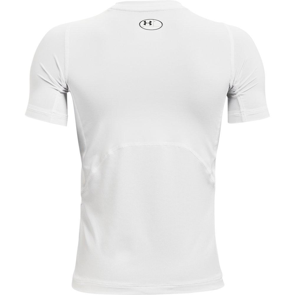 Under Armour Boys' HeatGear Armour Shirt - WHITE/BLACK Thumbnail View 2