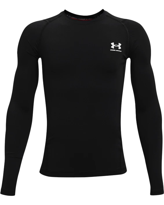 Under Armour Boys' "Black" HeatGear Long-Sleeve Compression Shirt