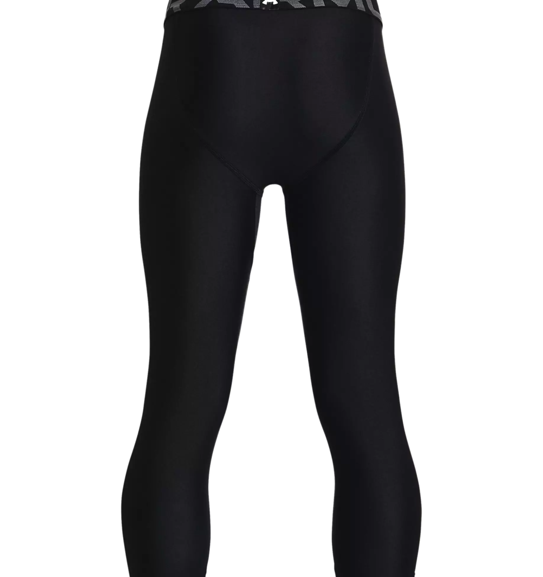 Under Armour Boys' "Black" HeatGear 3/4 Leggings - BLACK