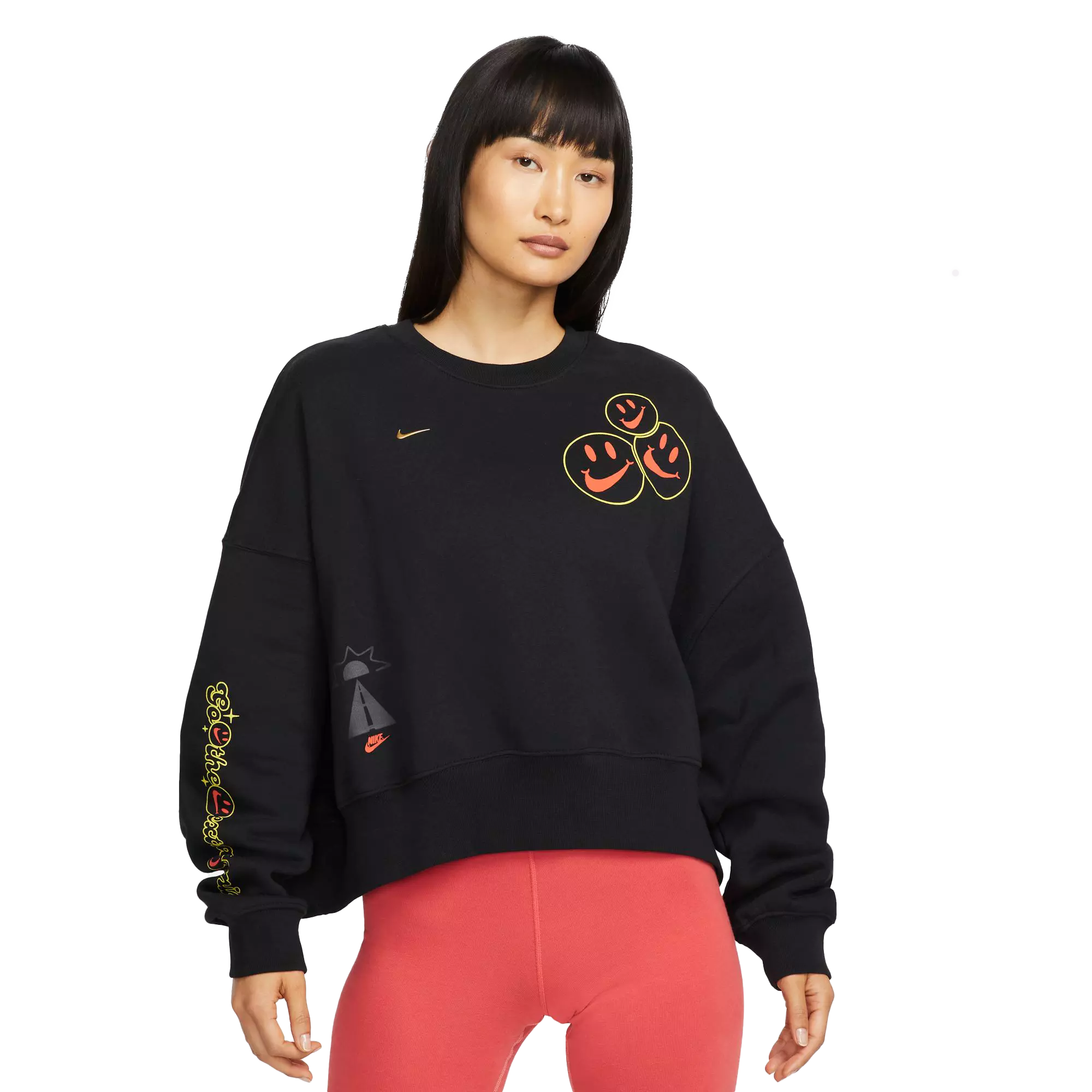 Nike Women's Sportswear Essential Go The Extra Smile Fleece Sweatshirt -  Hibbett