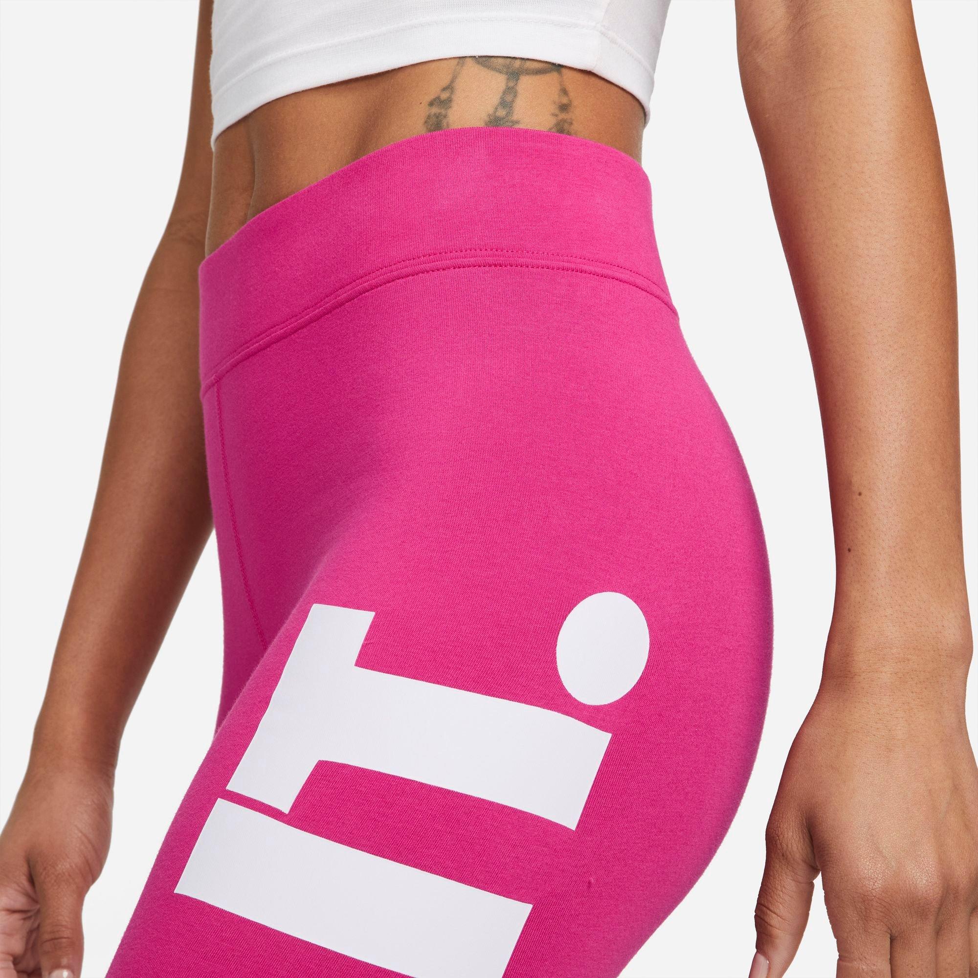 Nike Women's Sportswear Essential JDI Pink Leggings - Hibbett