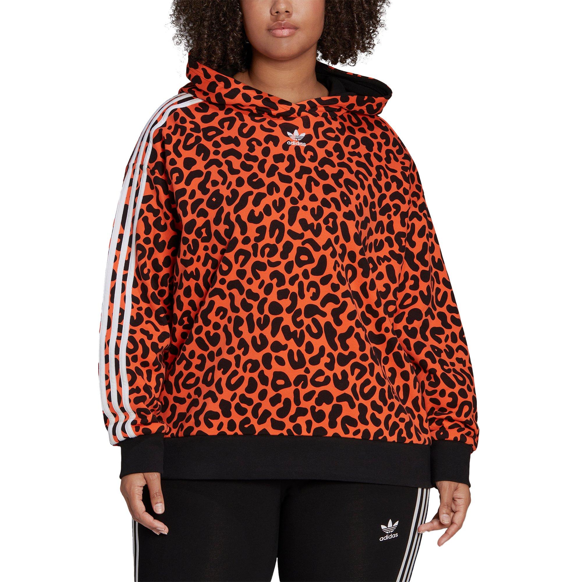 Adidas originals all over print leopard overhead hoodie sale