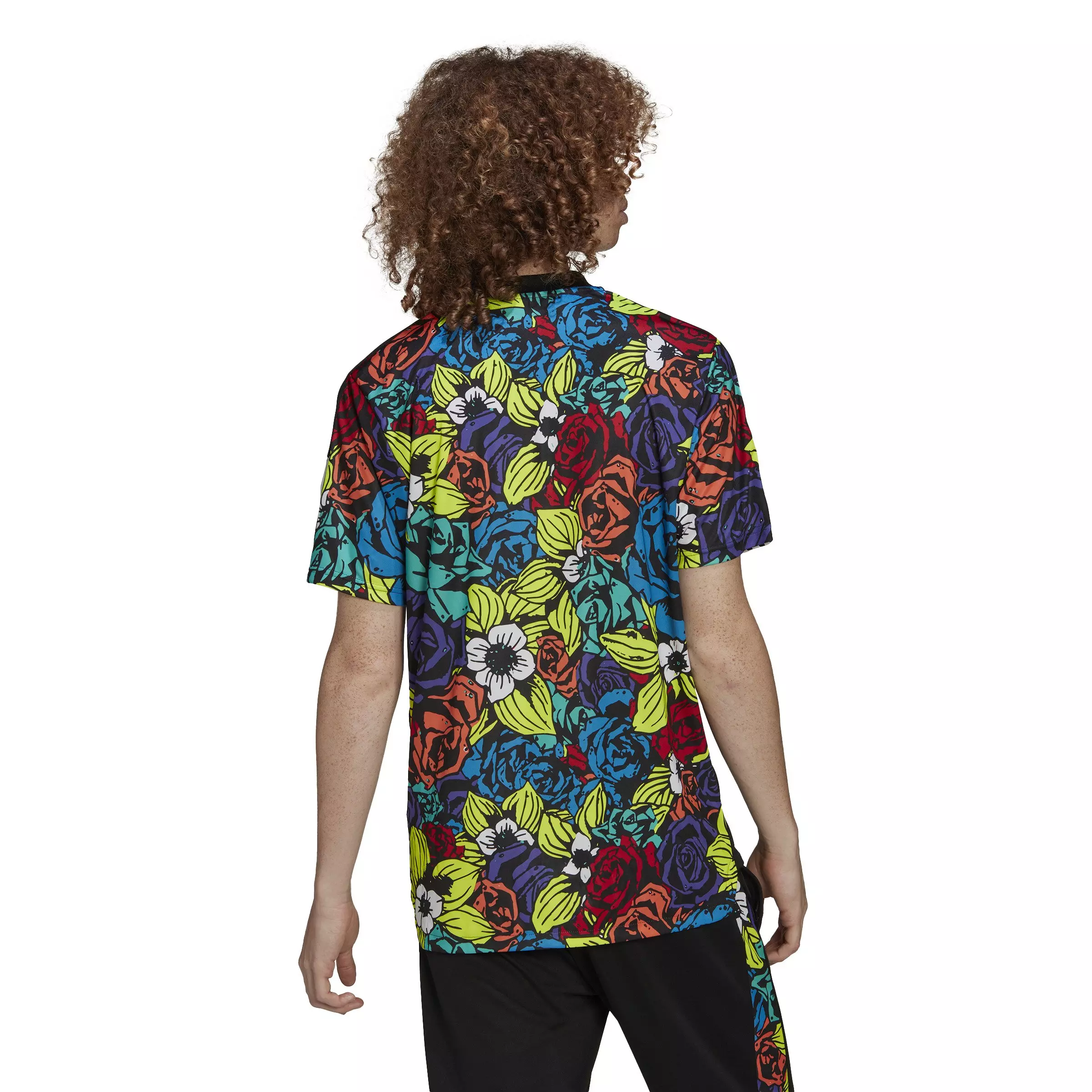 adidas Men's Tiro All Over Print Flower Tee - MULTI-COLOR