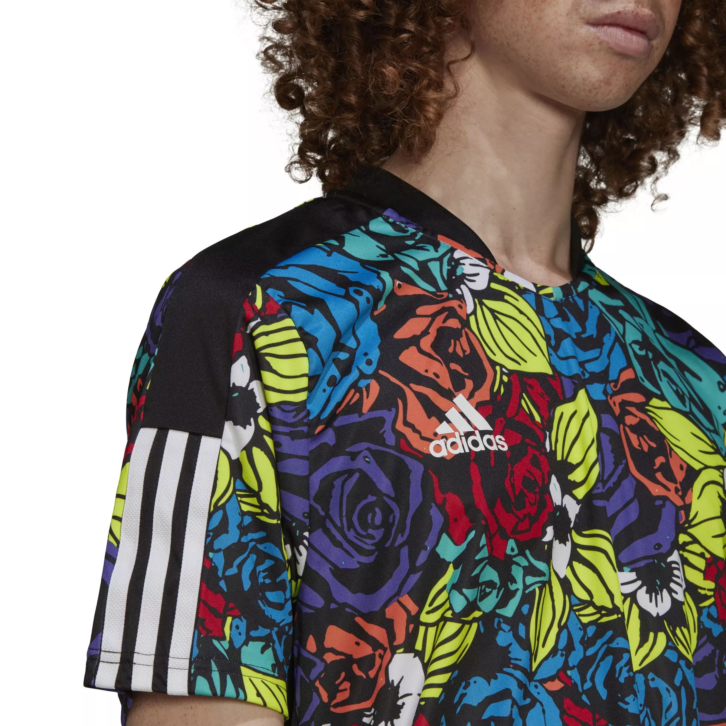 adidas Men's Tiro All Over Print Flower Tee - MULTI-COLOR