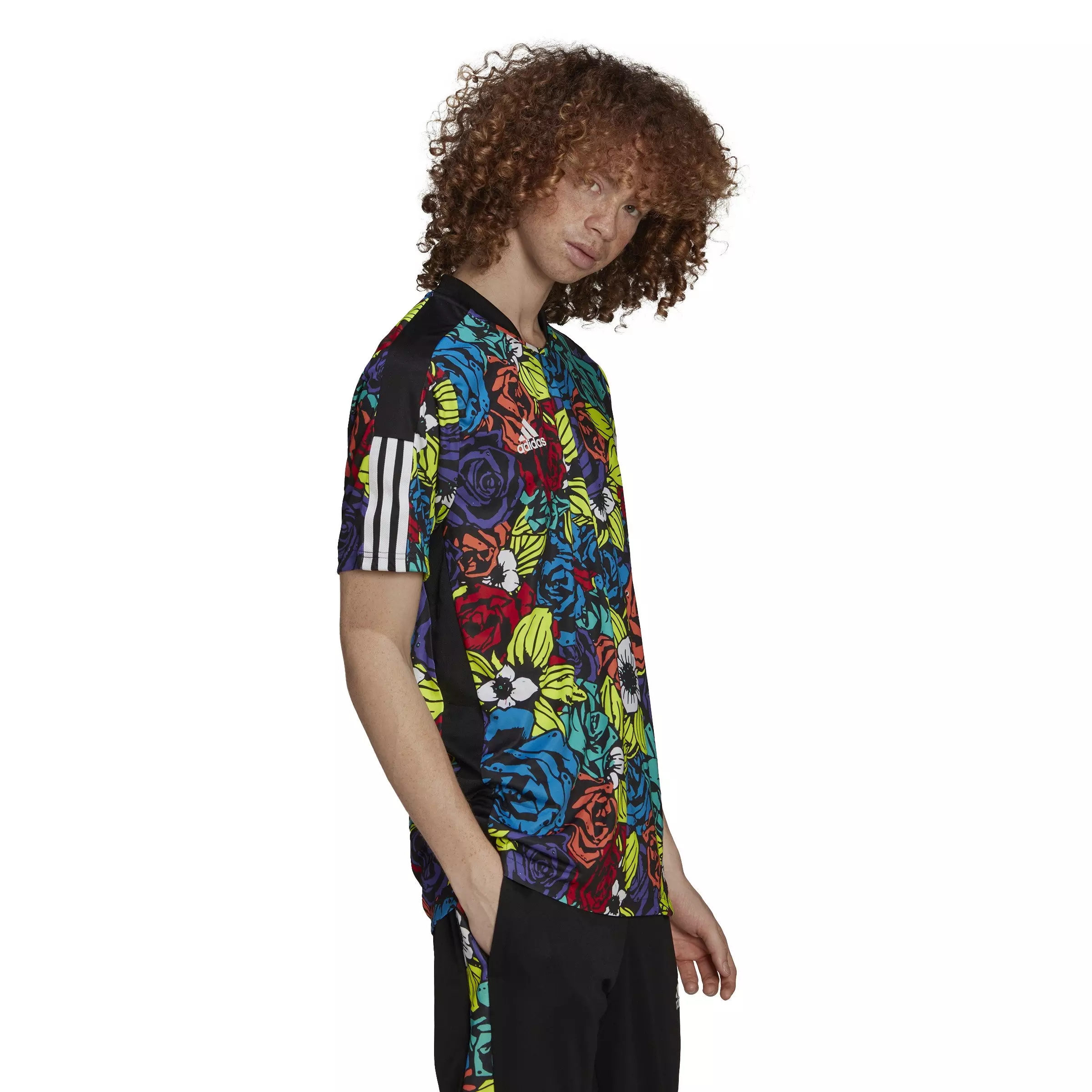 adidas Men's Tiro All Over Print Flower Tee - MULTI-COLOR