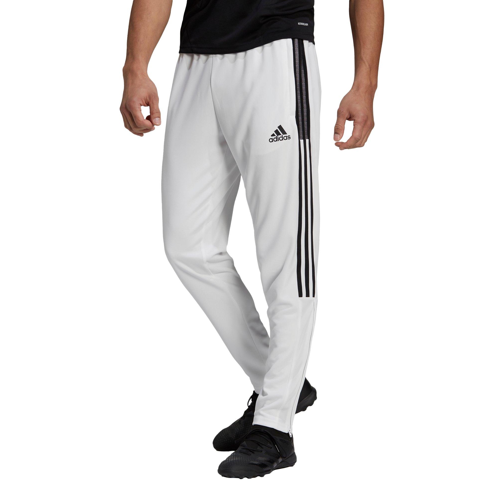 adidas Men's Big & Tall Tiro 21 White/Black Track Pants - Hibbett